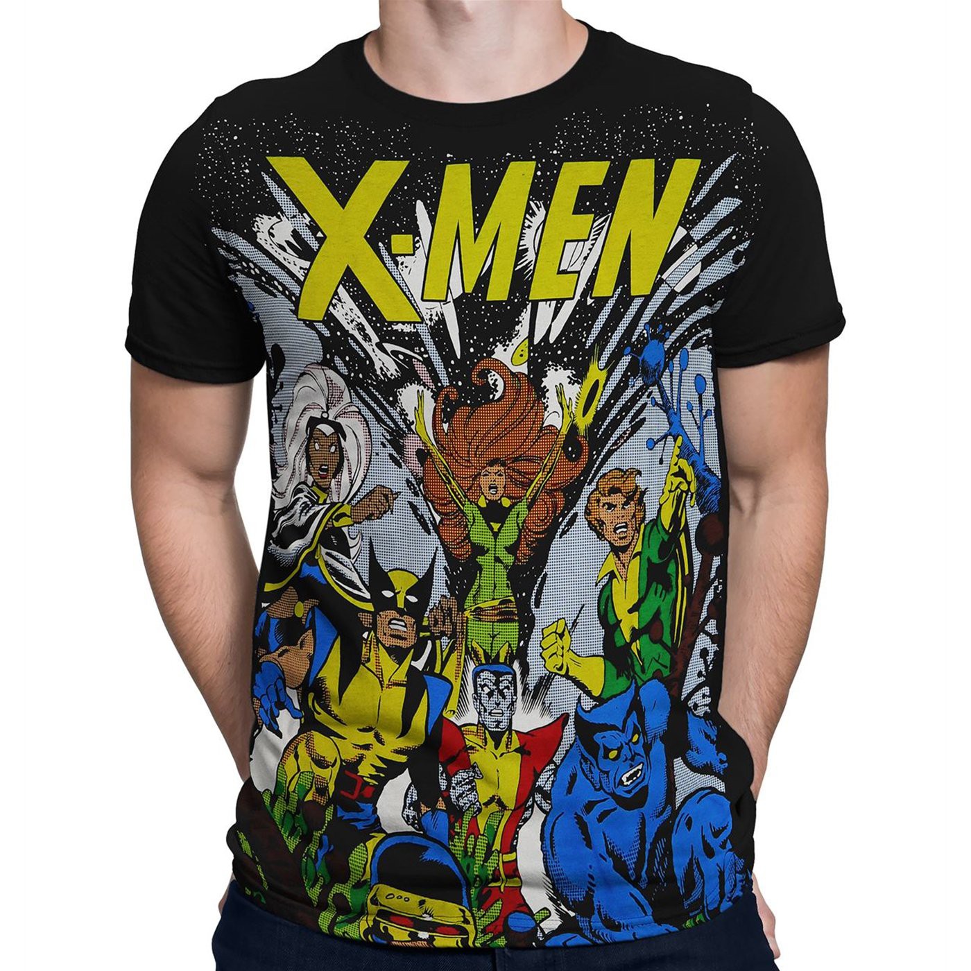 X-Men The All New Sublimation 30 Single T-Shirt, Black