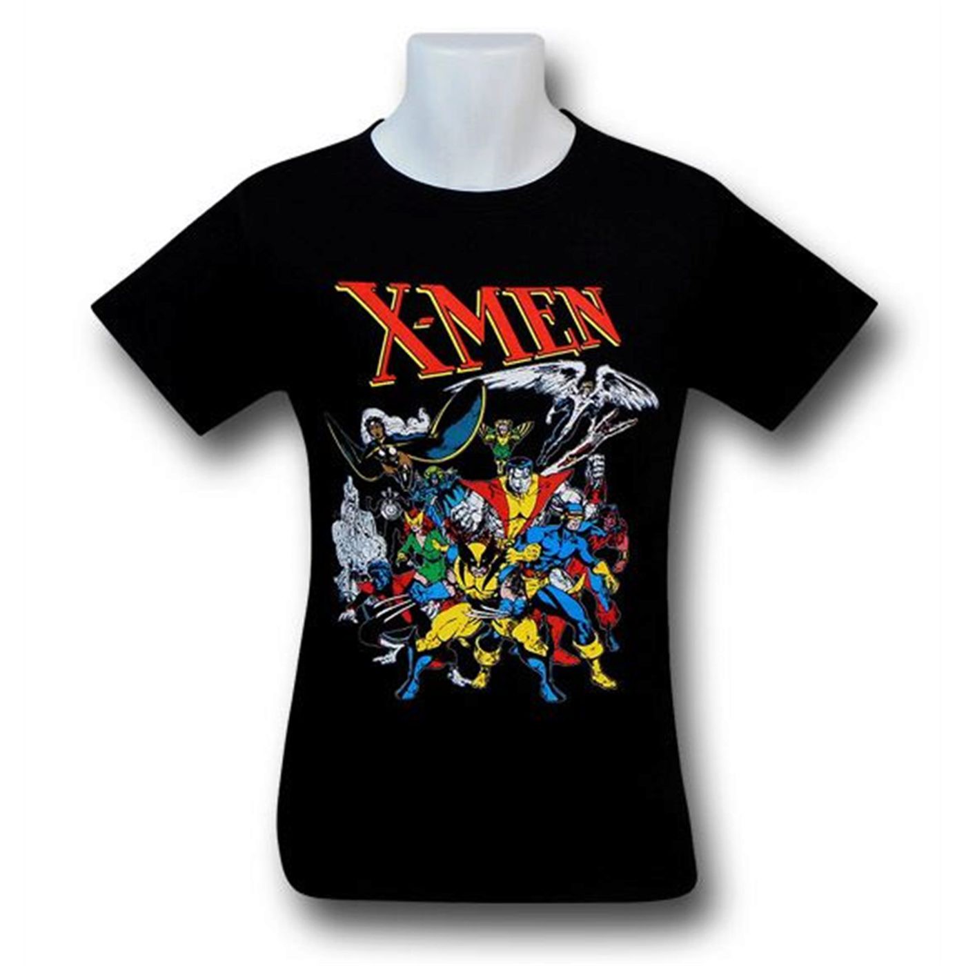 X-Men Classic Heroes on Black T-Shirt, Black
