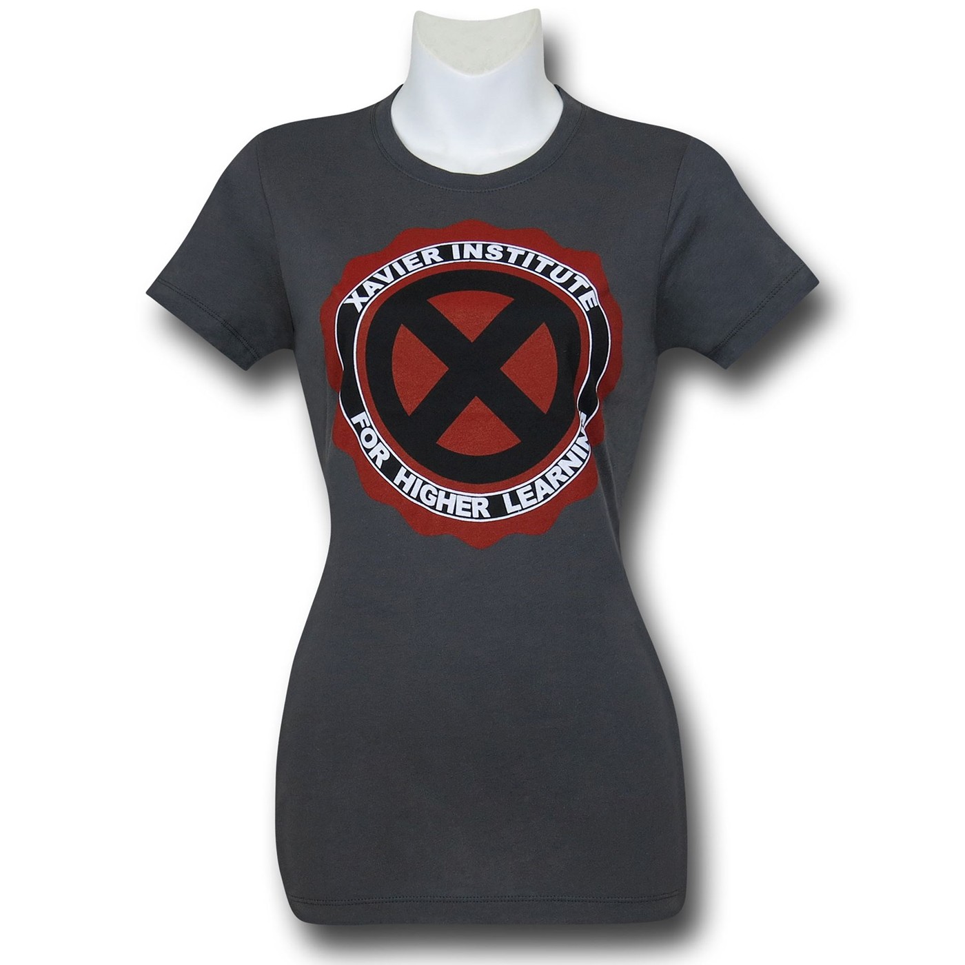 Xavier Institute Distressed Women's T-Shirt, Grey