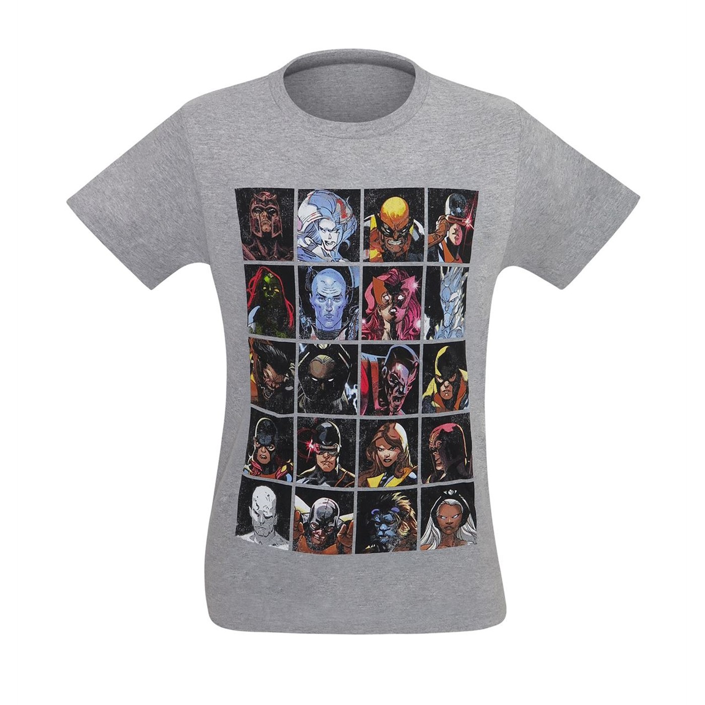 X-Men Mutant Portraits Men's T-Shirts, Grey