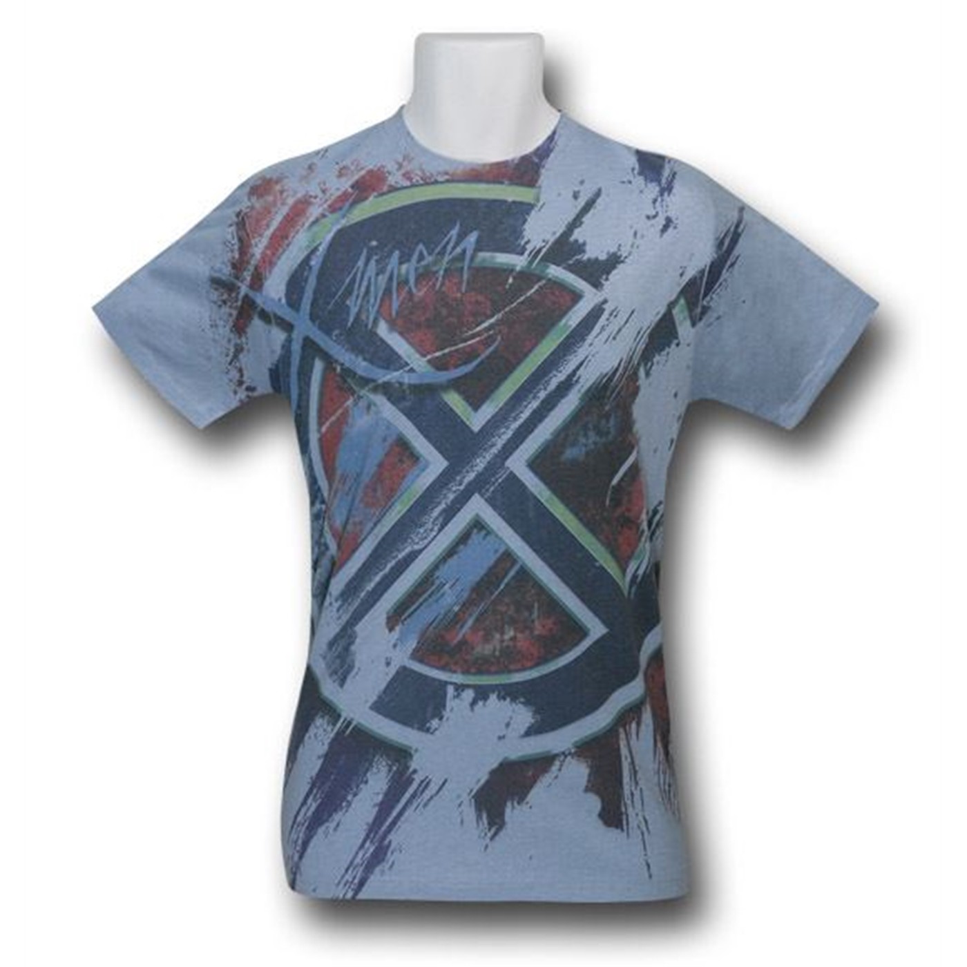 X-Men Brushed Symbol Sublimated T-Shirt, Blue