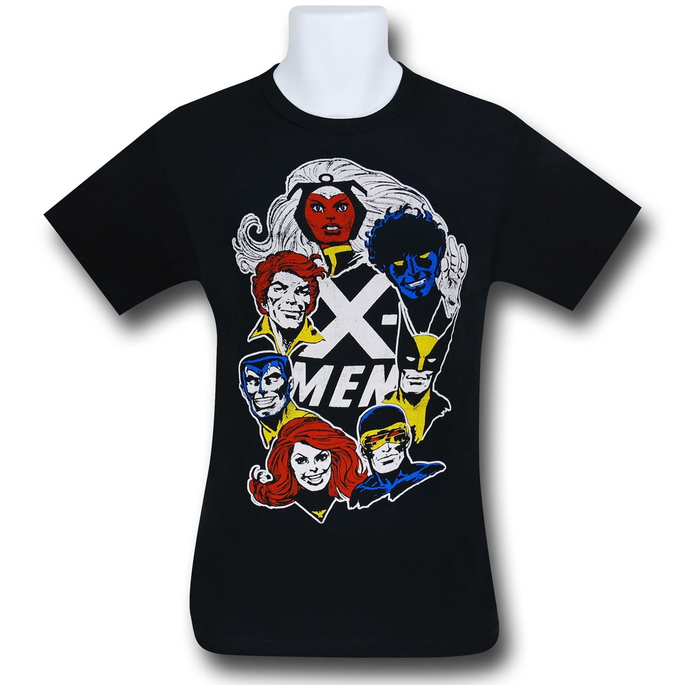 X-Men Distressed Team (30 Single) T-Shirt, Black