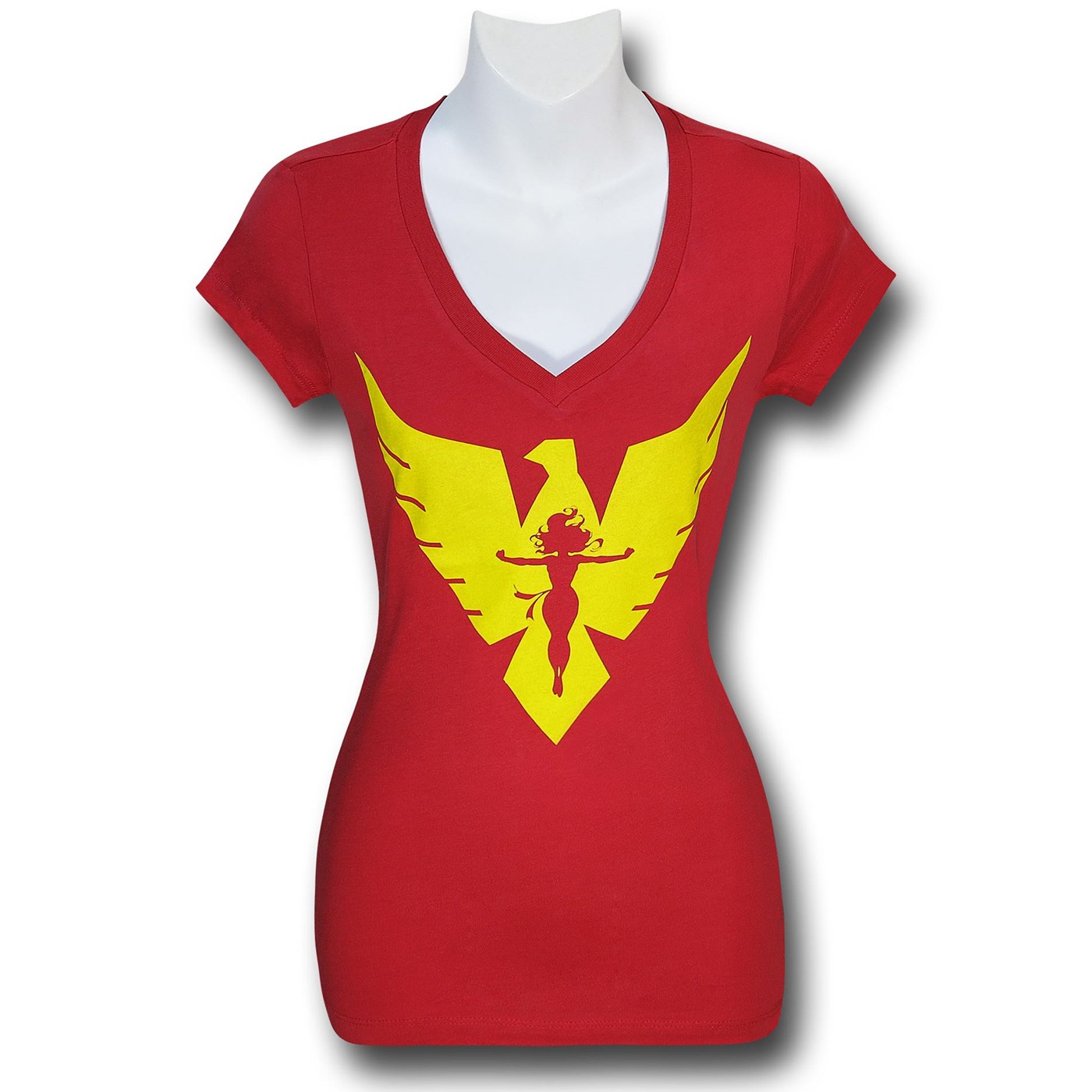 X-Men Dark Phoenix Red V-Neck Women's T-Shirt, Red