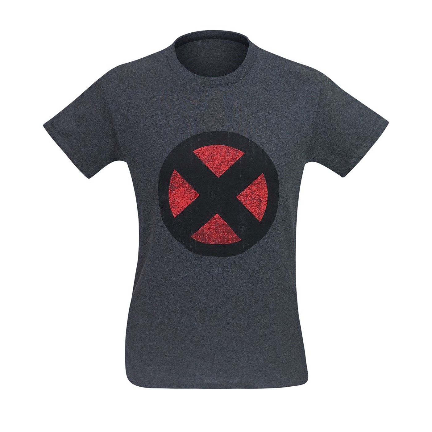 X Men Distressed Symbol Grey T Shirt