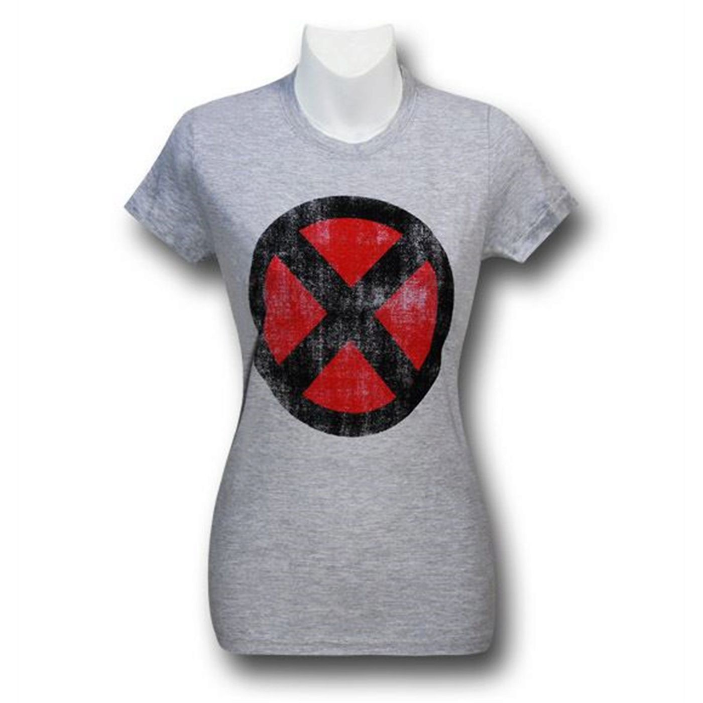 X-Men Distressed Grey Women's 30 Single T-Shirt, Grey