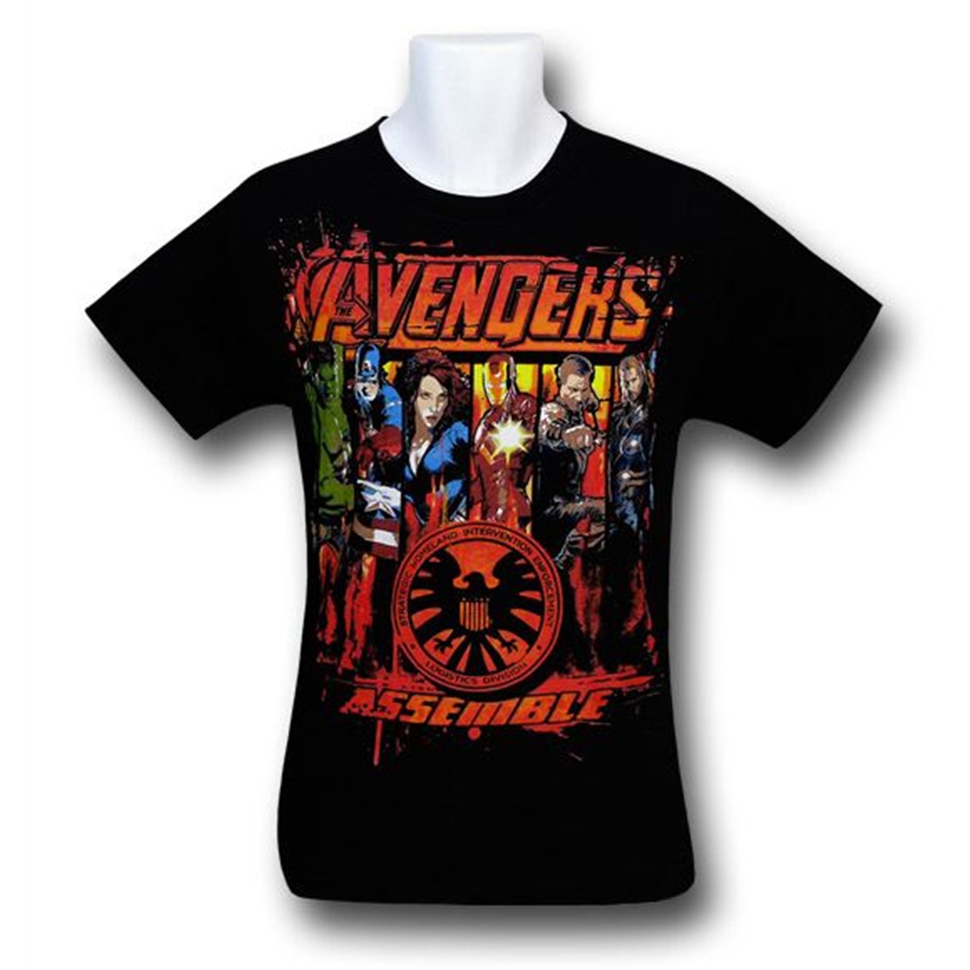 Avengers Movie Roulette Youth T-Shirt, Black