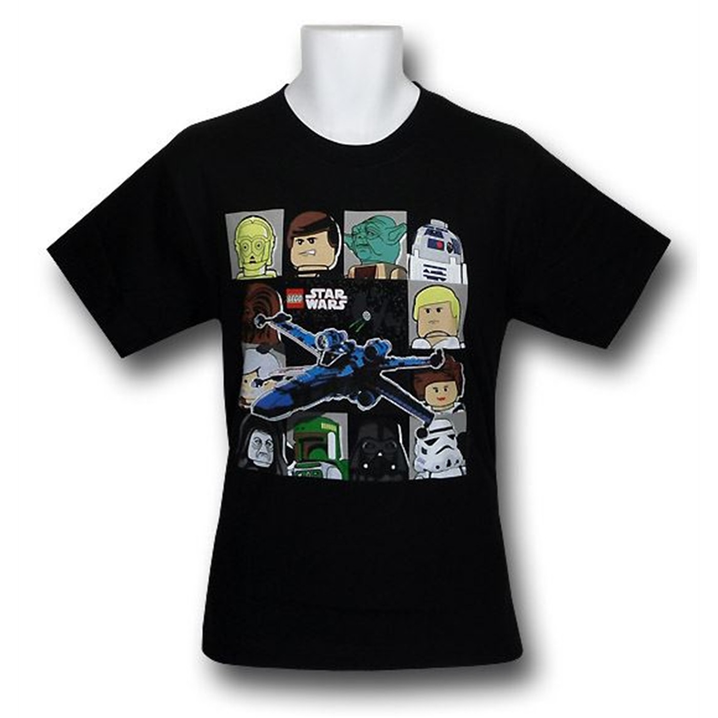 Star Wars LEGO Youth X-Wing Grid T-Shirt, Black