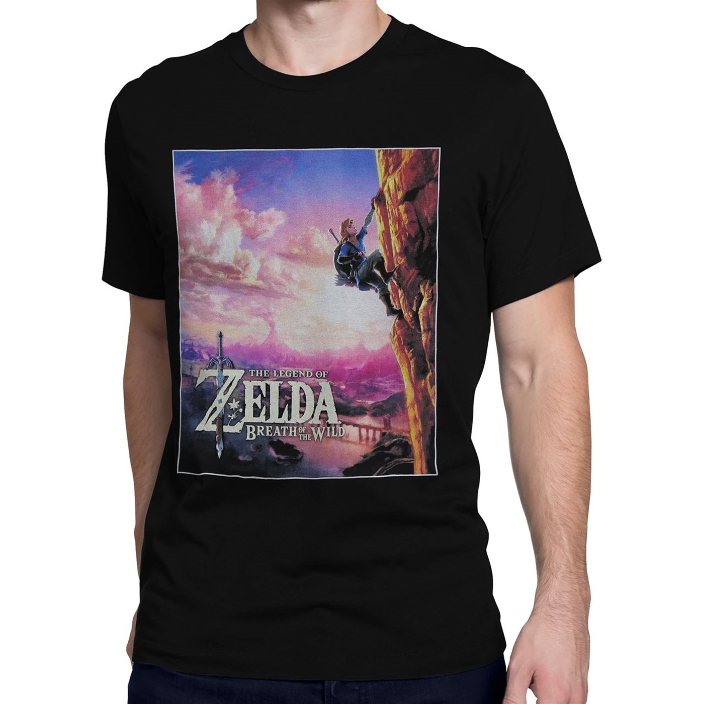Legend of Zelda Breath of the Wild Sunset Men's T-Shirt, Black