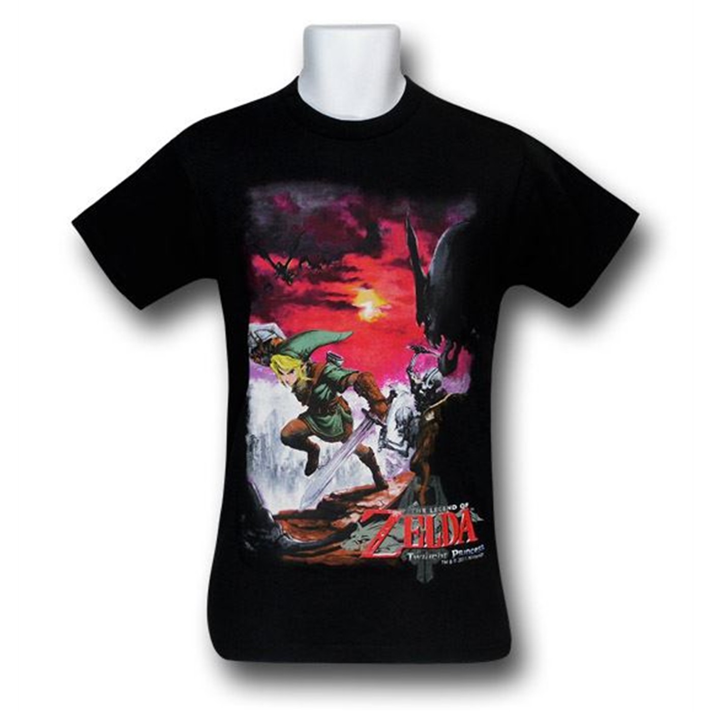 Zelda Link Sunset Challenge T-Shirt, Black