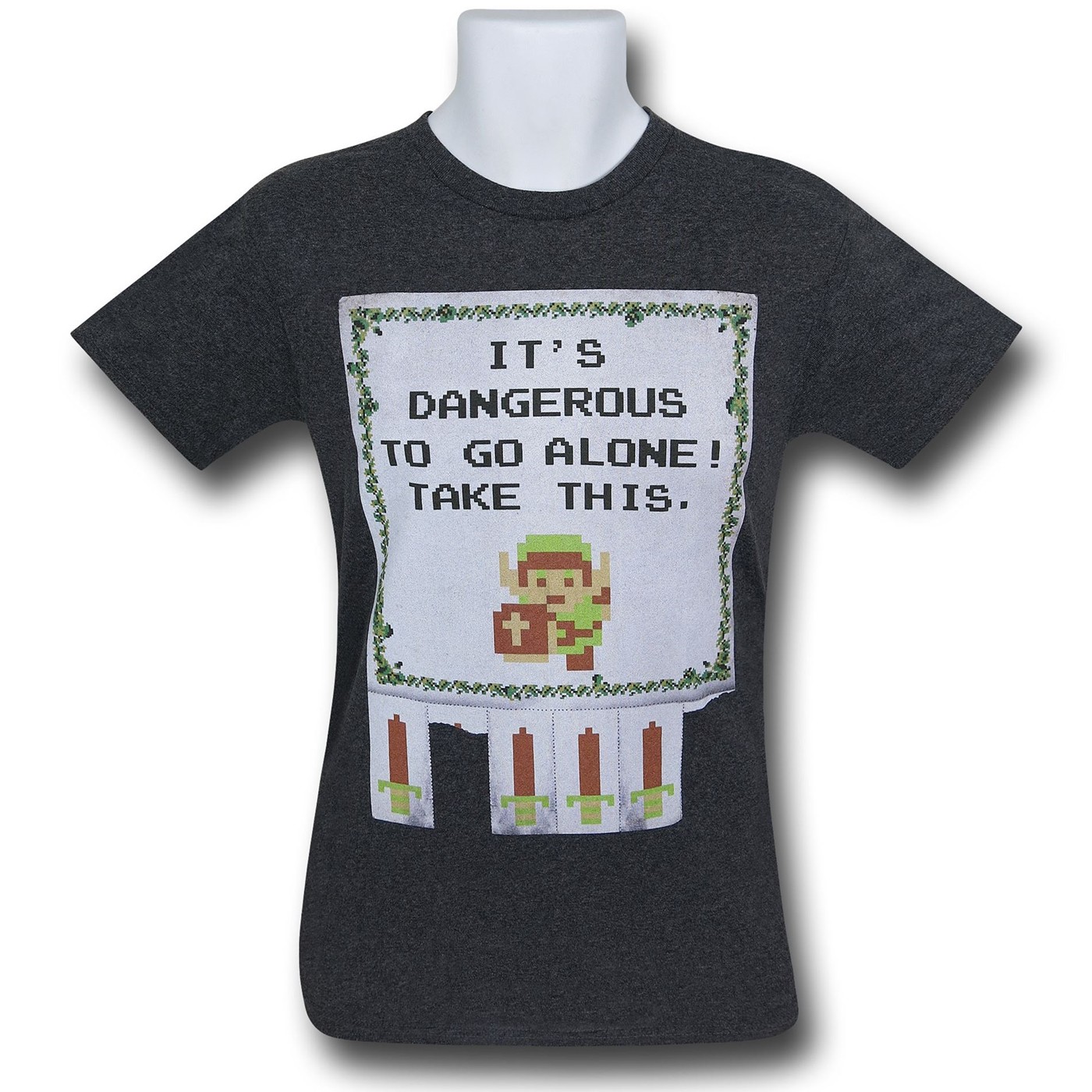 Nintendo Zelda It Is Dangerous T-Shirt, Black