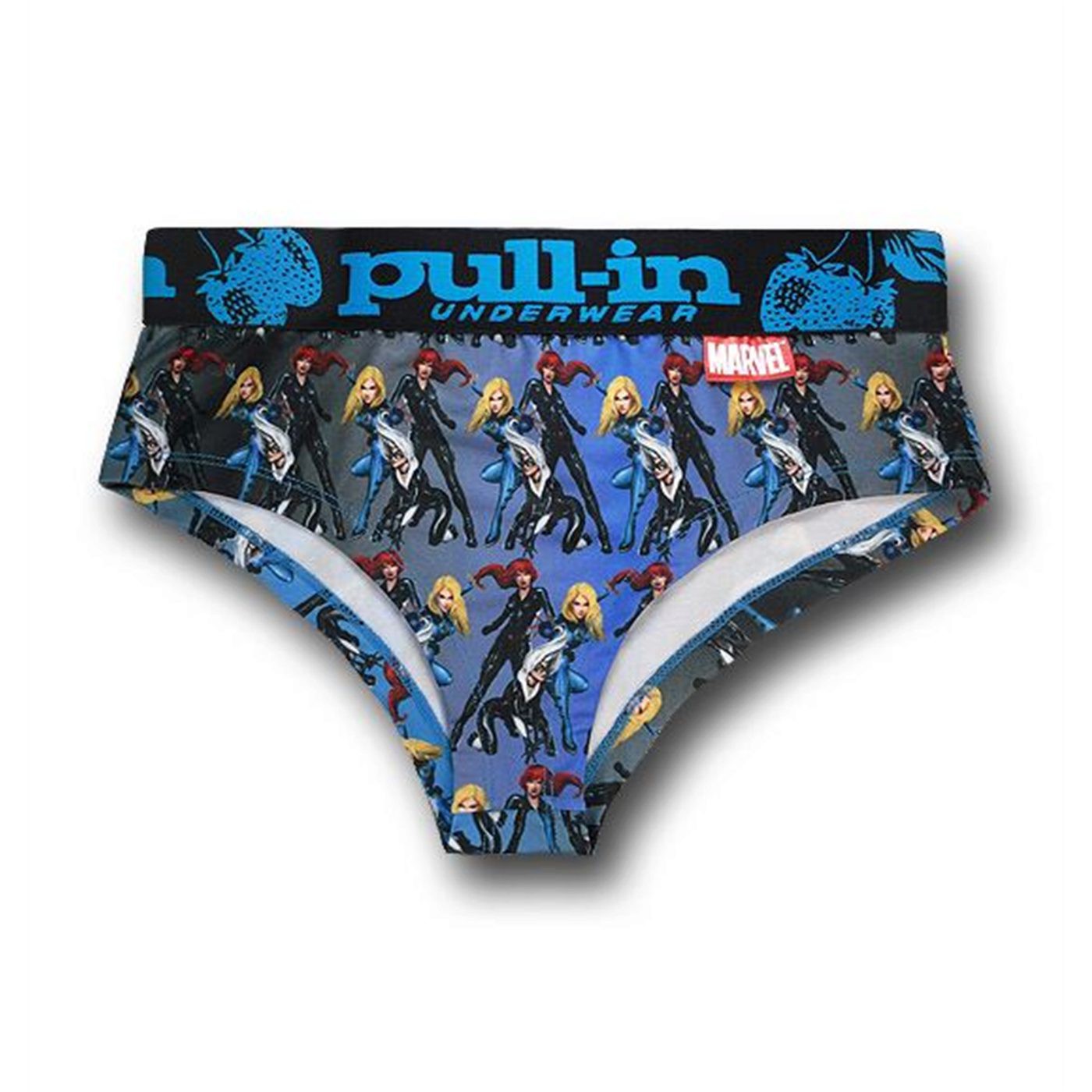 Marvel Heroines Black Women's Pull-In French Cut Briefs, Black