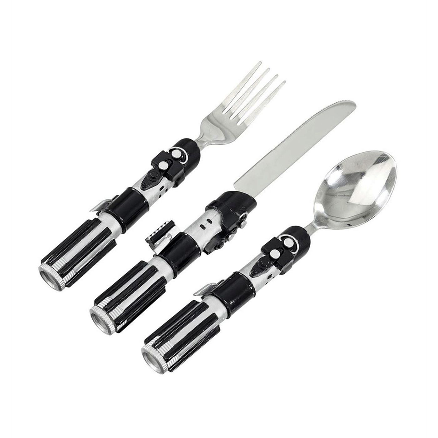 Star Wars Darth Vader Lightsaber Cutlery Set, Black