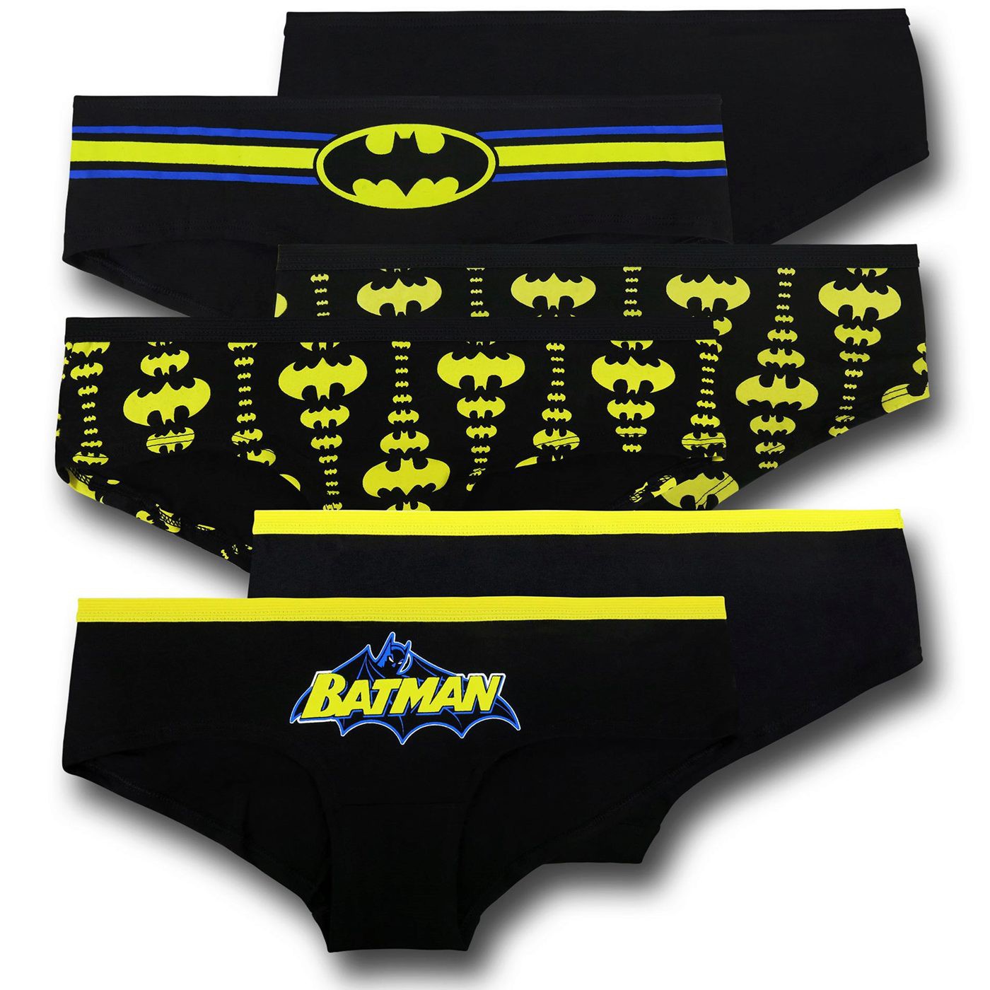 Batman Black & Yellow Women's Panty 3-Pack, Black