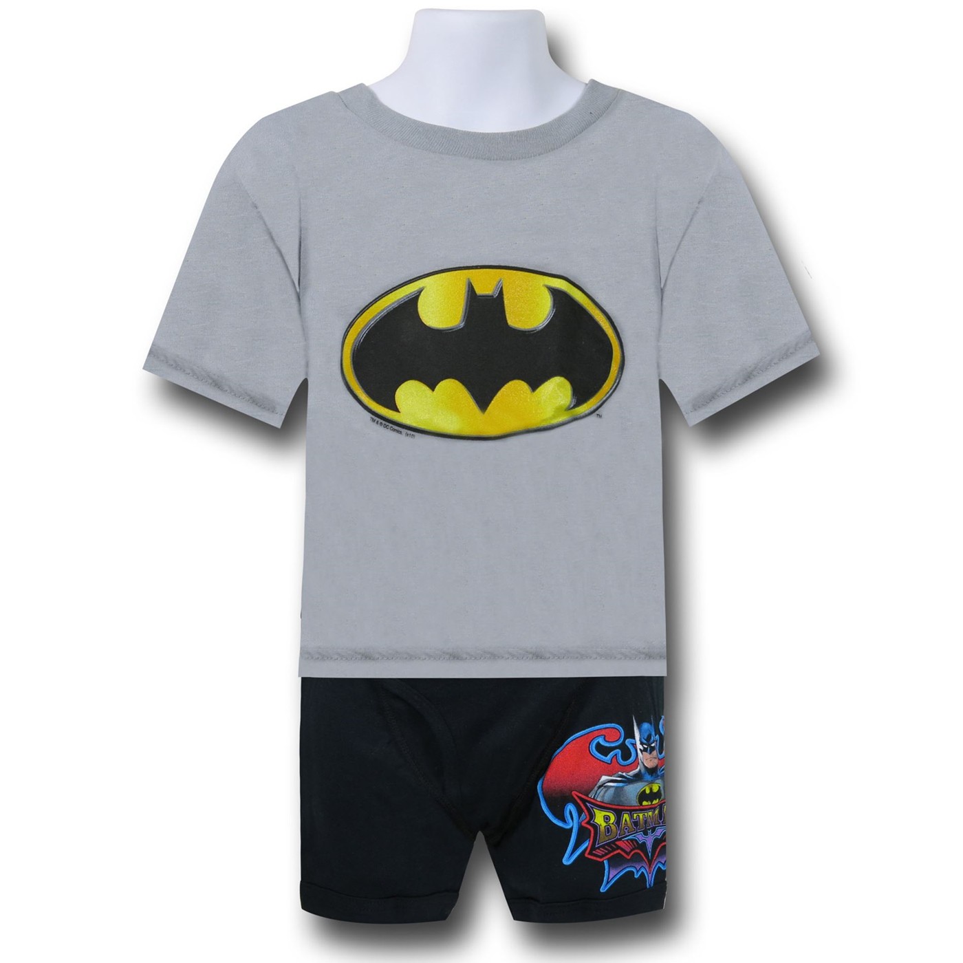Batman Symbol Kids T-Shirt & Brief Set, Black
