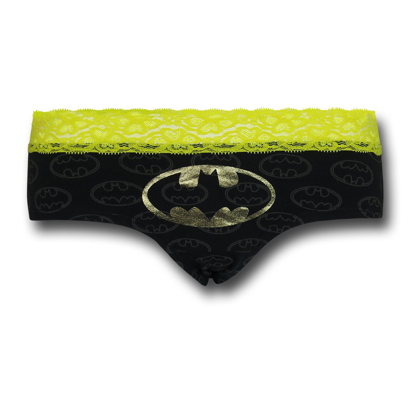 Batgirl Lace/Foil Women's Panty, Black
