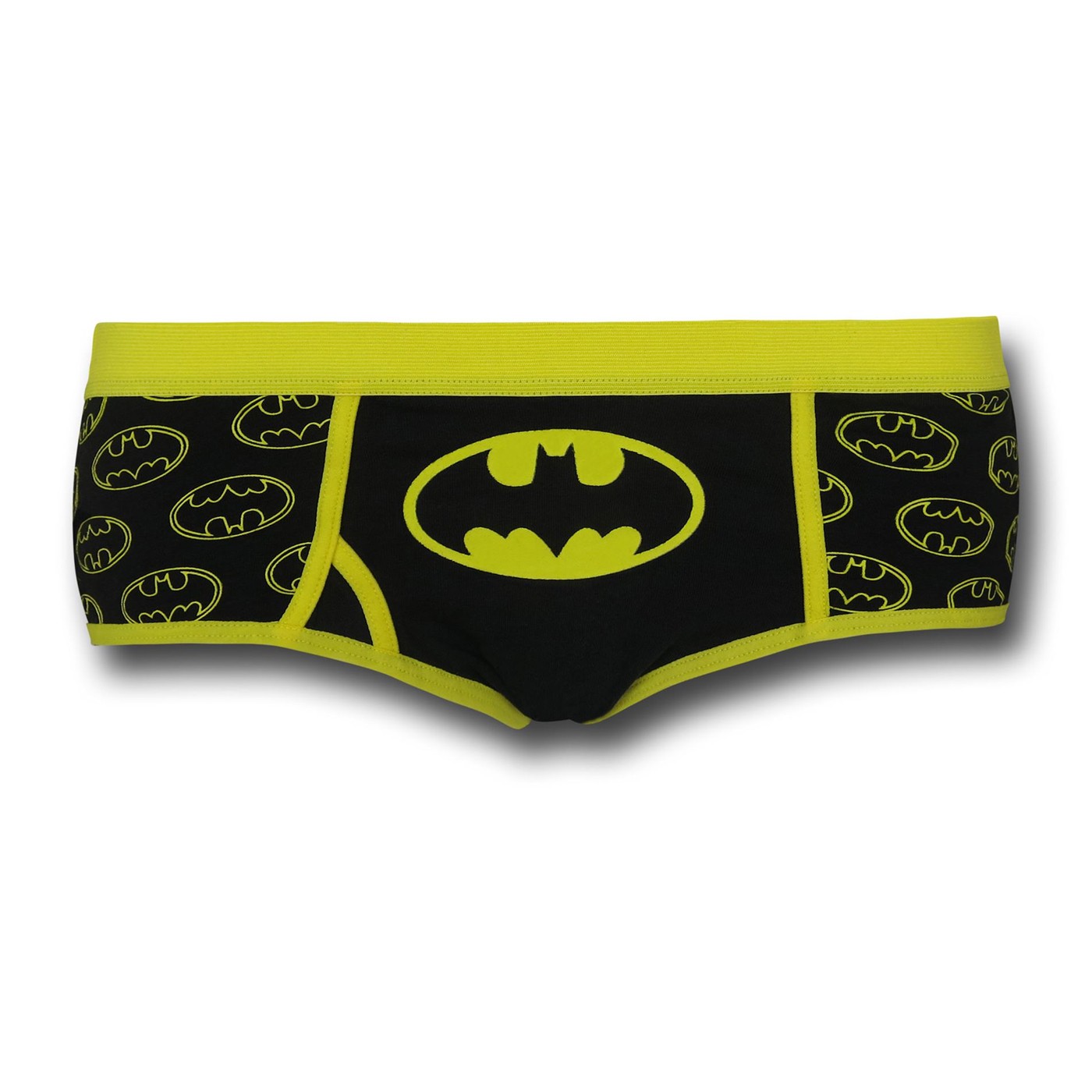 Batgirl Symbols Yellow & Black Women's Panty, Black
