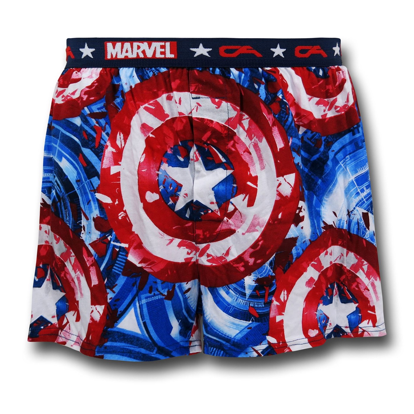 Captain America Big Shield Collage Boxers, Blue