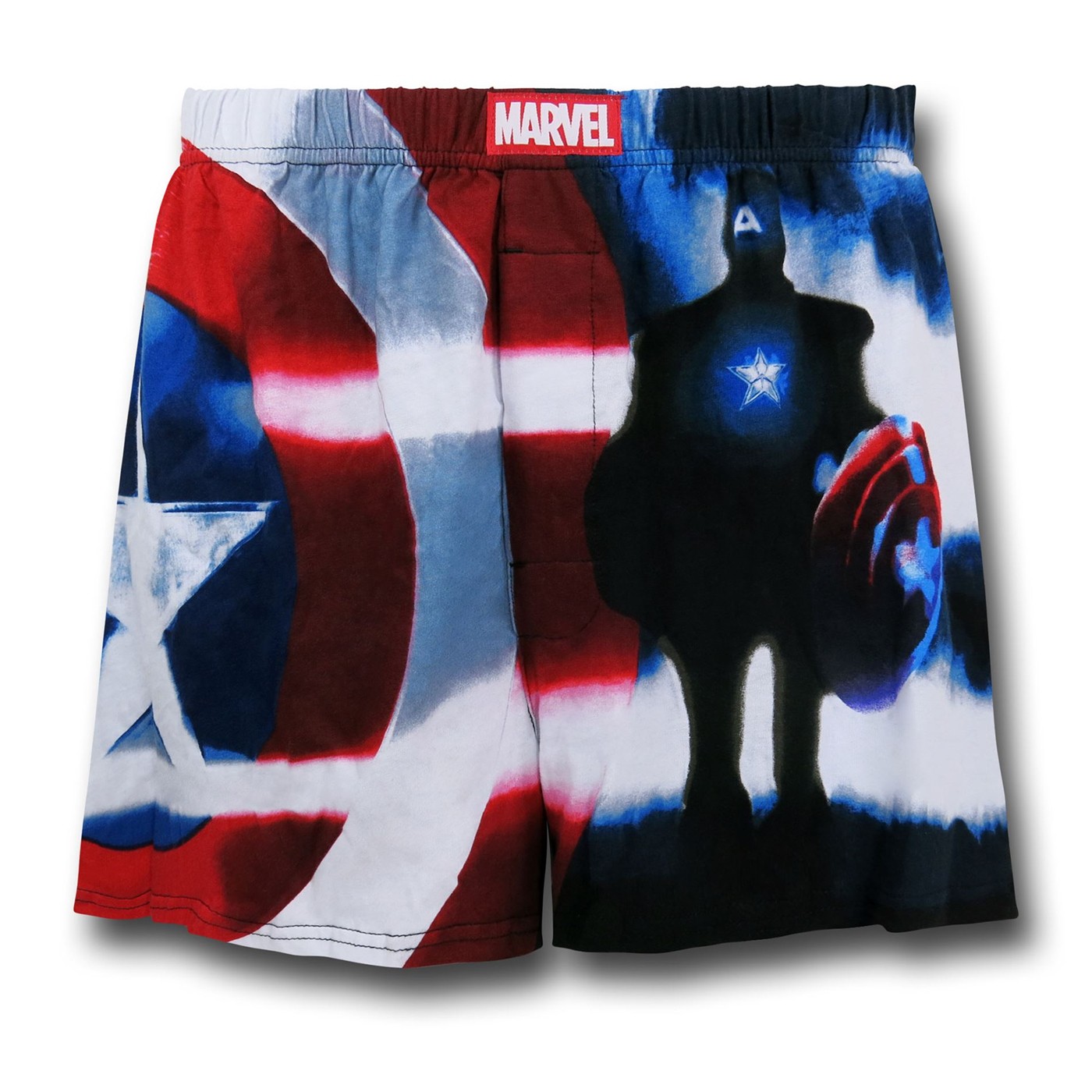 Captain America Silhouette Boxers, White