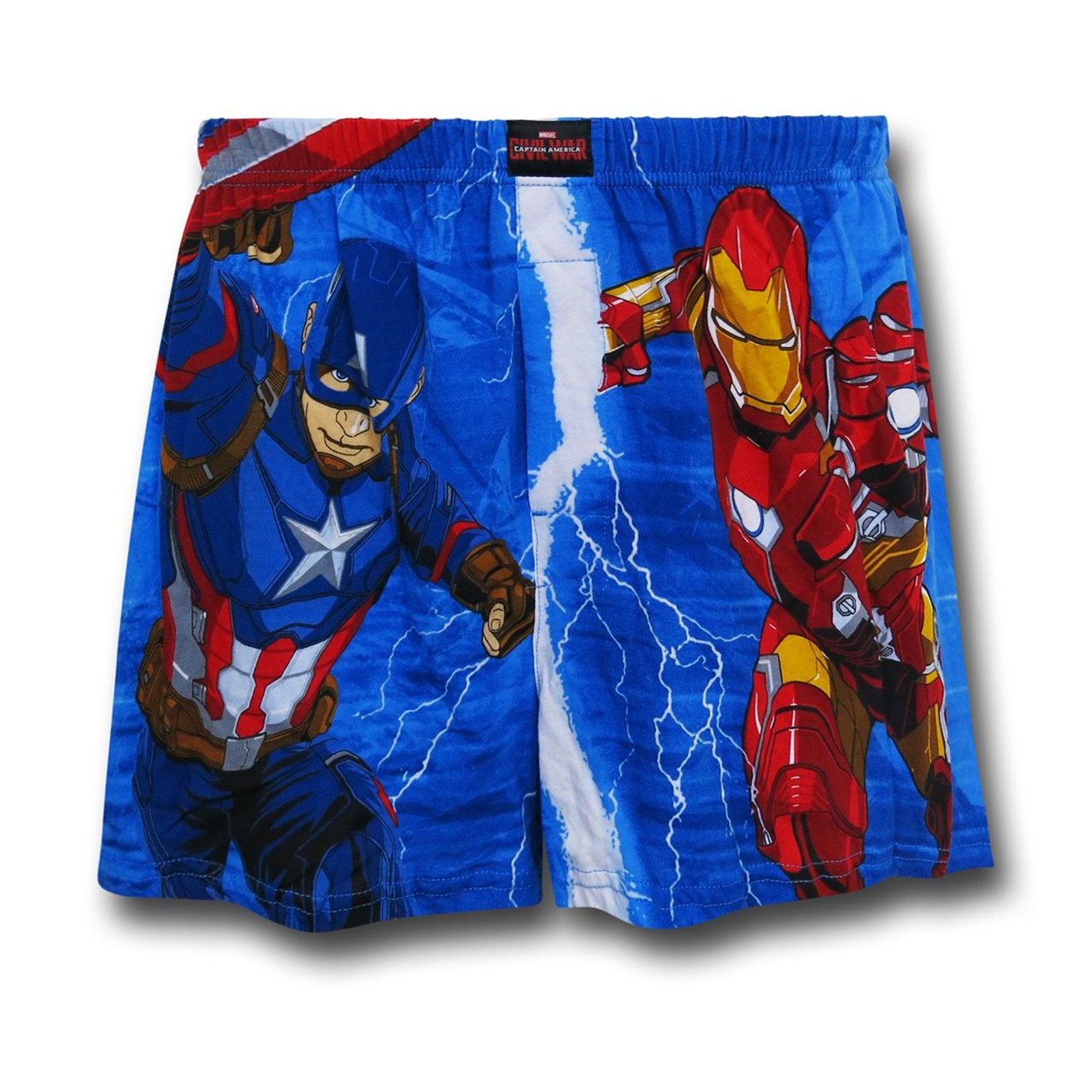 Captain America Civil War Heroes Boxer Shorts, Blue