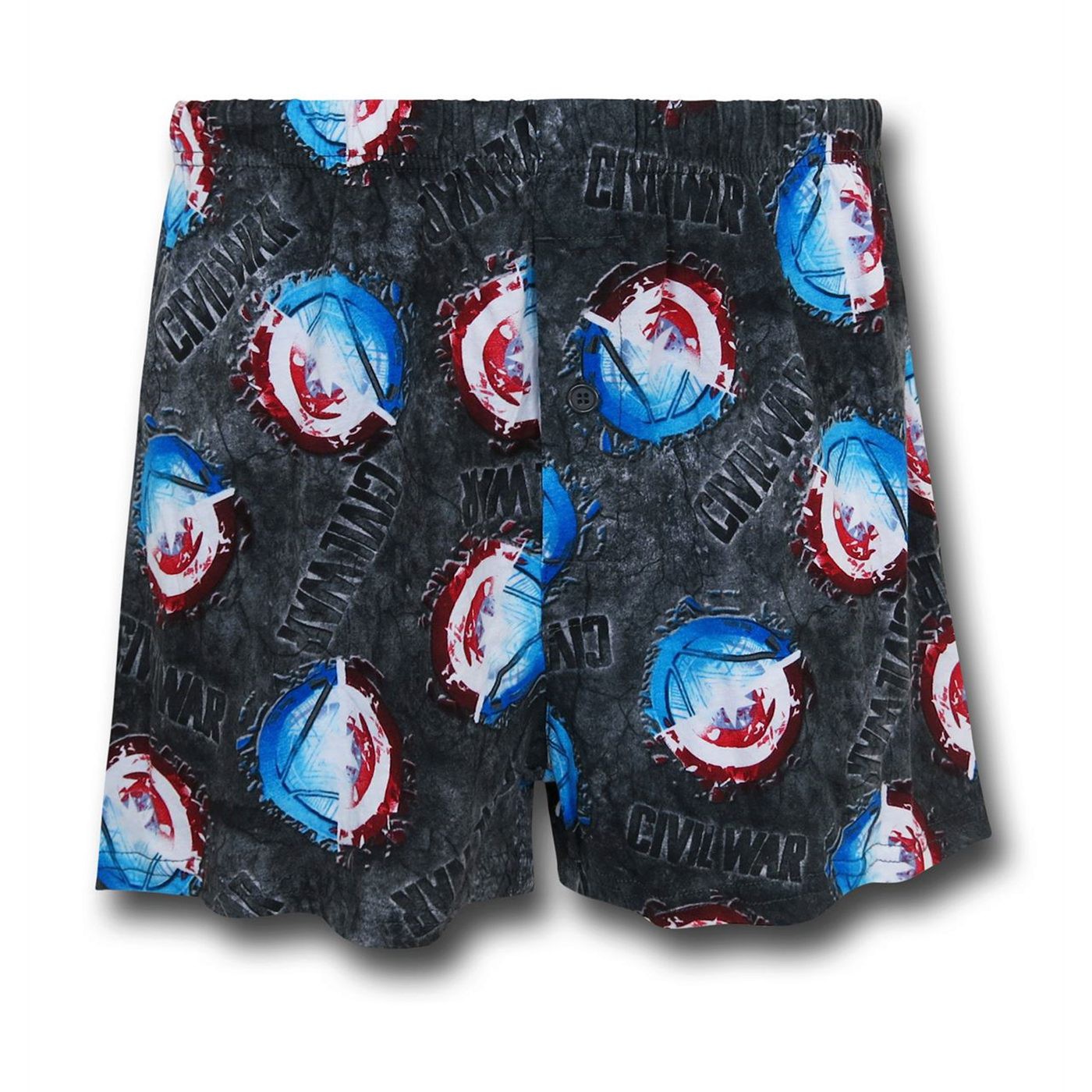 Captain America Civil War Logo Boxer Shorts, Grey