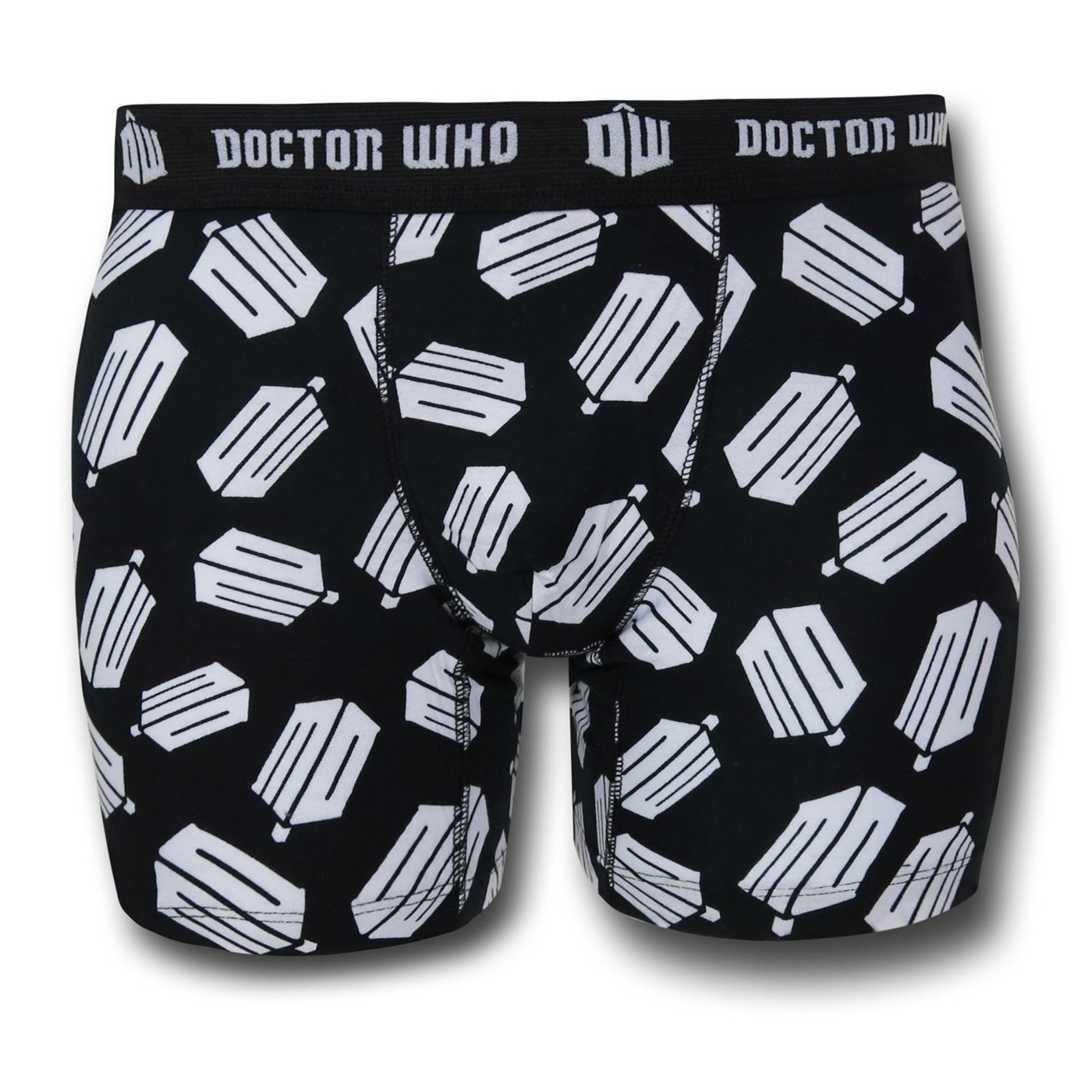 Doctor Who Logo Black Boxer Briefs, Black
