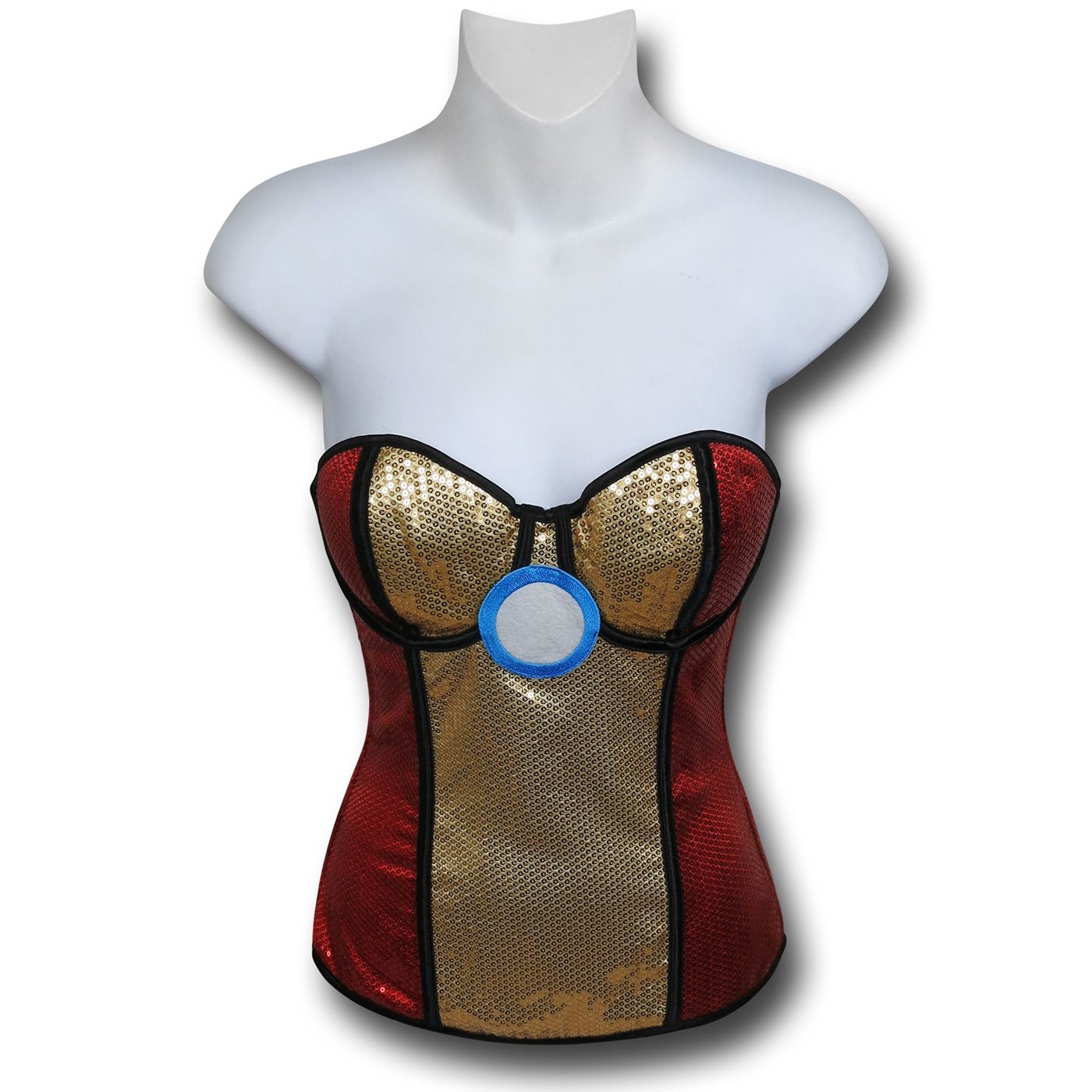 Iron Man Rescue Costume Sequin Corset, Red