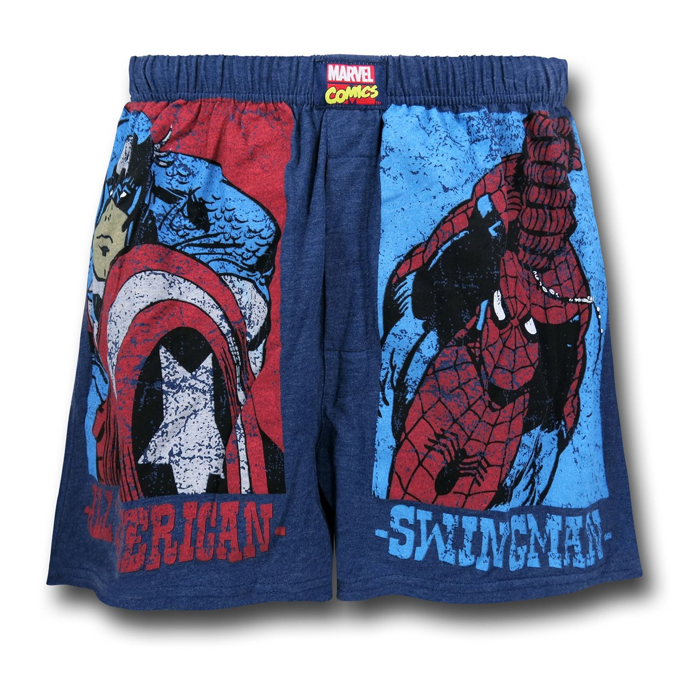 Marvel Four Character Panel Boxers, Blue