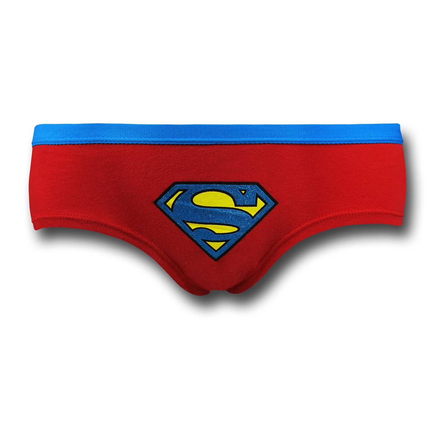 Supergirl Glitter Symbol Women's Red Briefs, Red