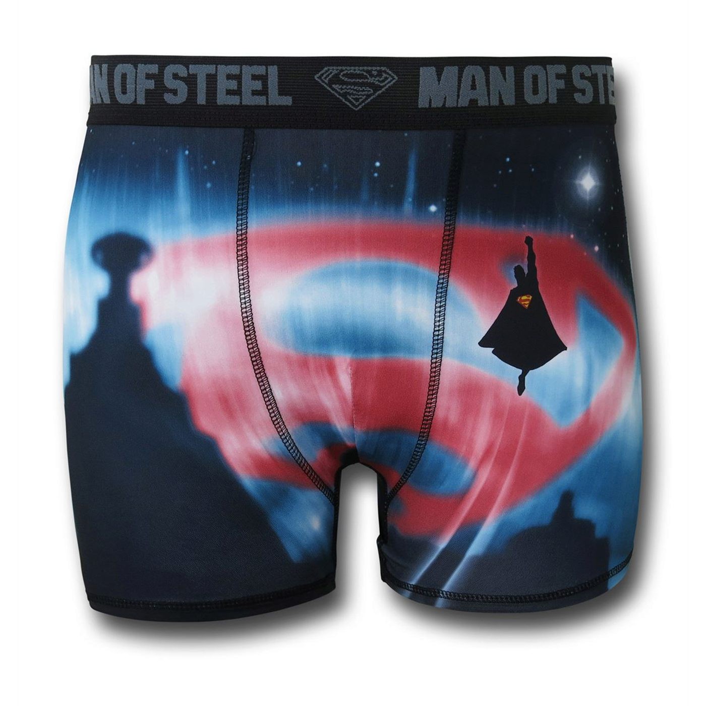 Superman Man of Steel Image Boxer Briefs, Black