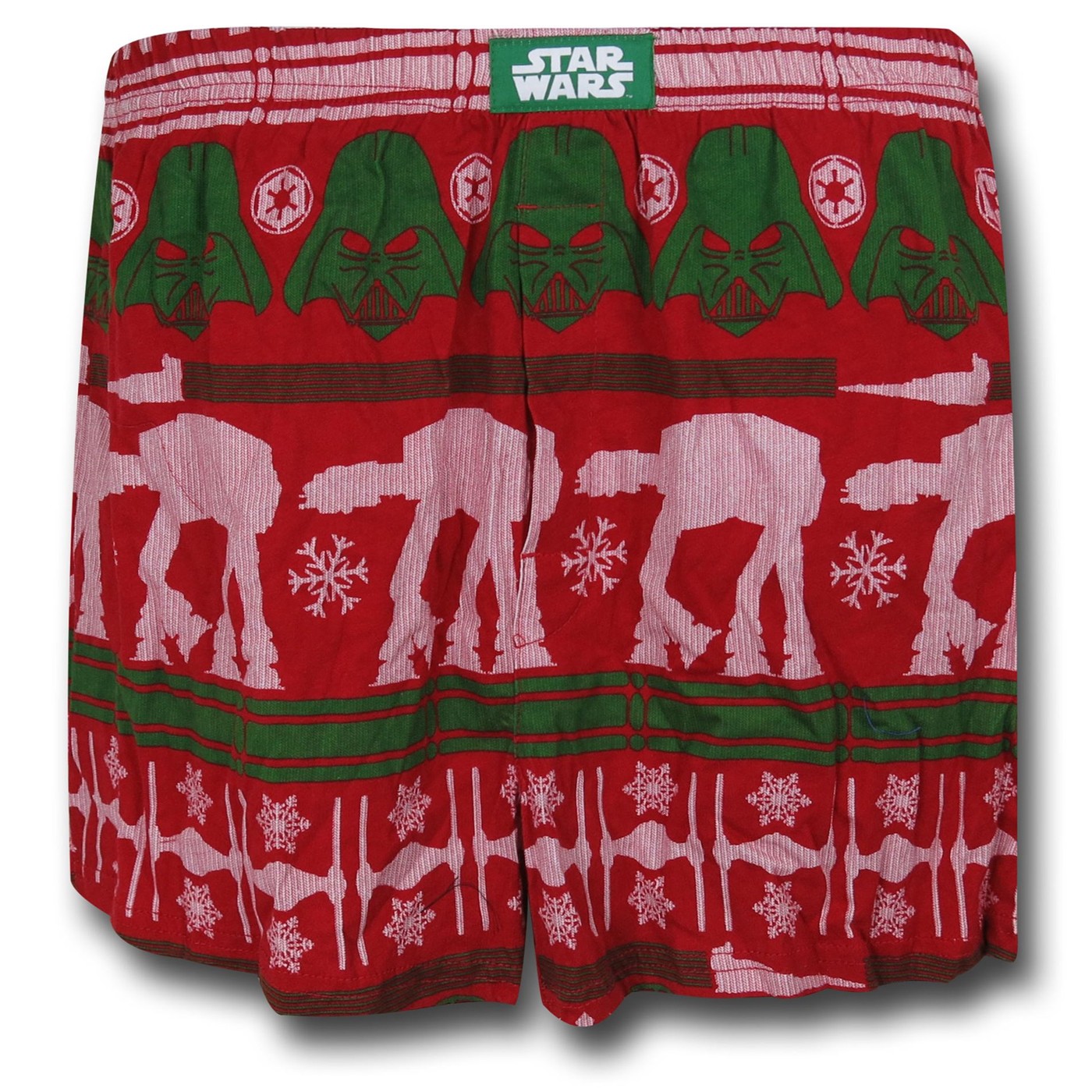 Star Wars AT-AT Ugly Sweater Boxers, Red
