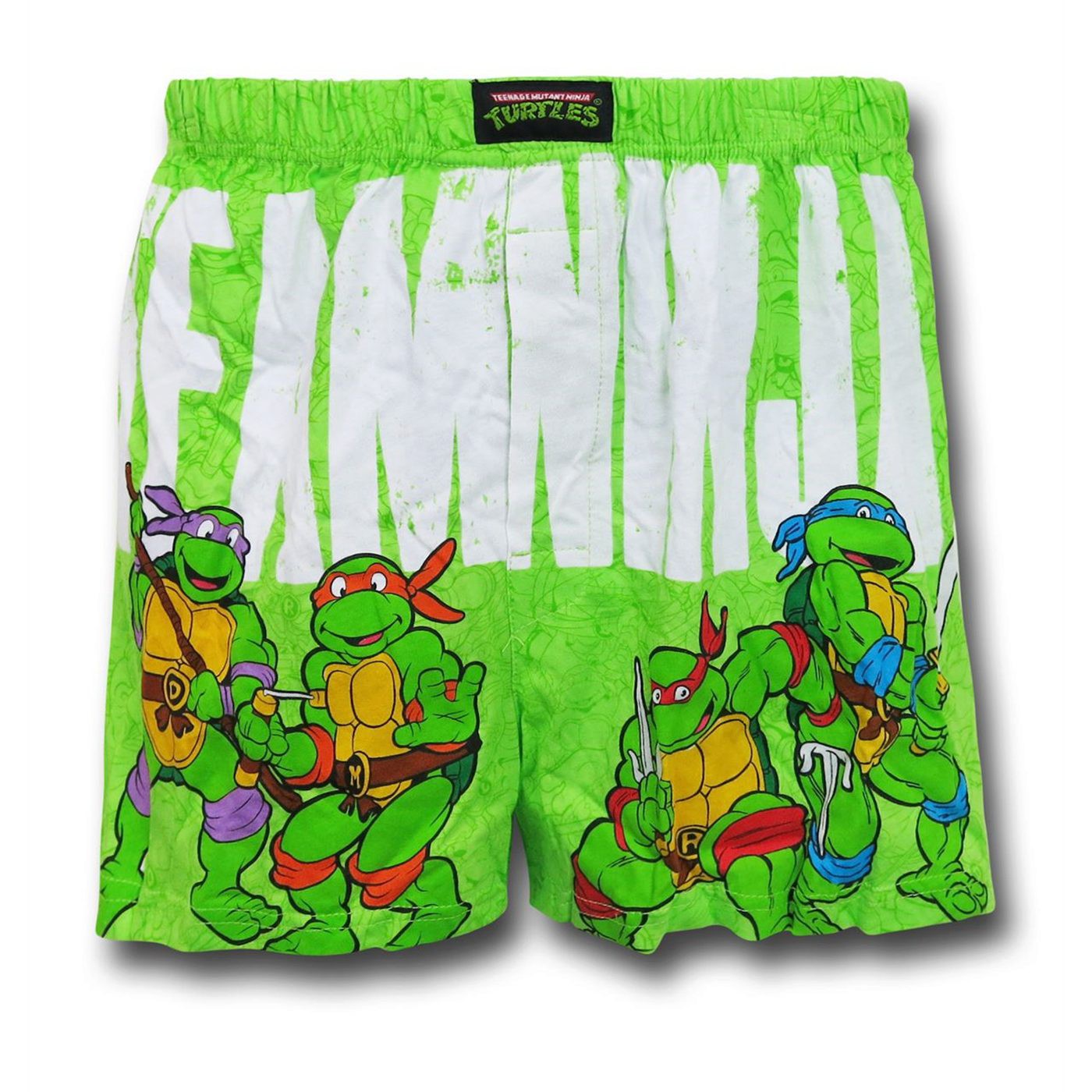 TMNT Group on Green Men's Boxer, Green
