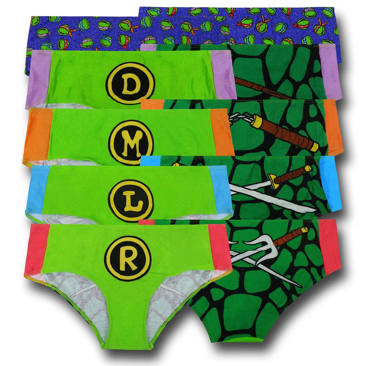 TMNT Women's Panty 5-Pack, Green