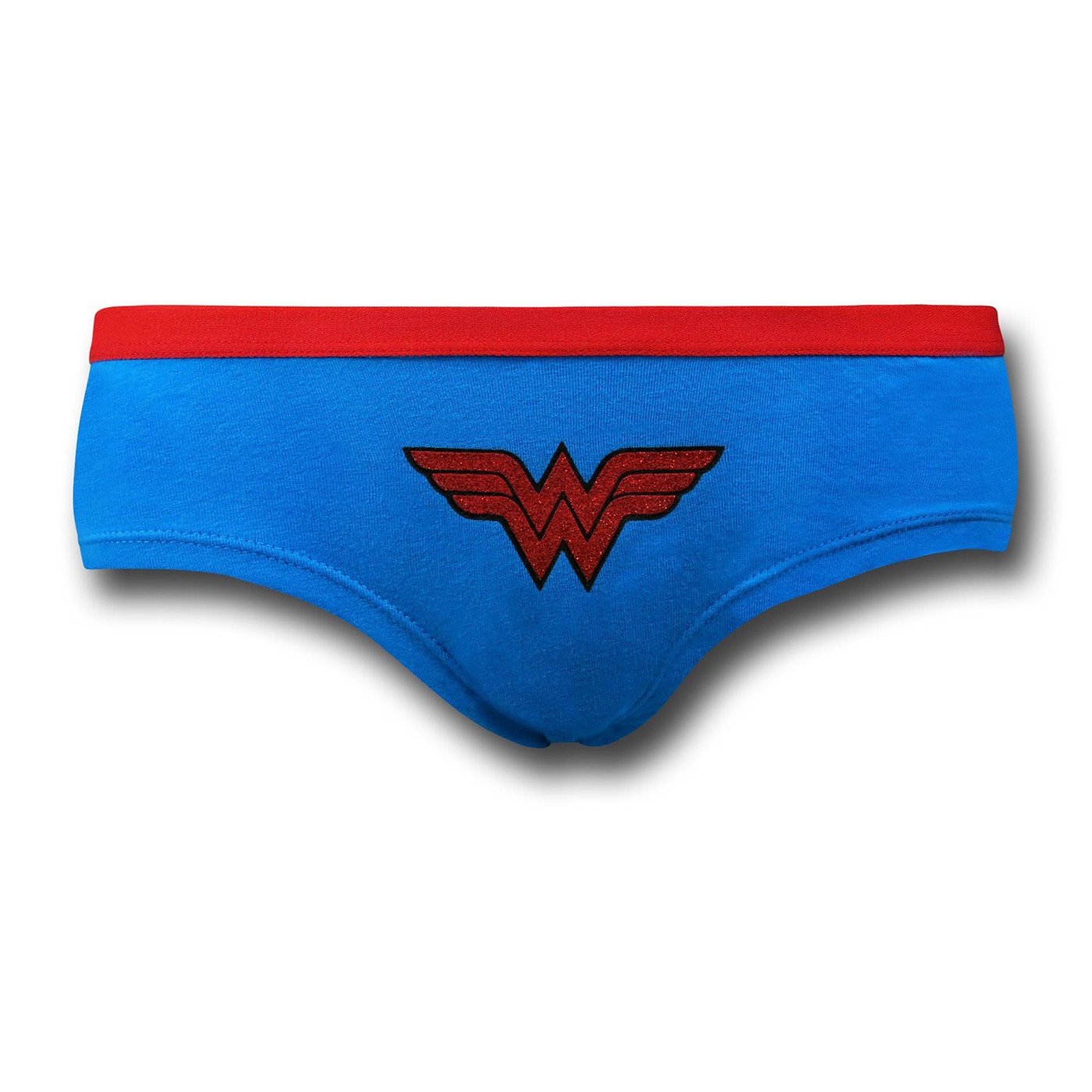 Wonder Woman Glitter Symbol Women's Blue Briefs, Blue