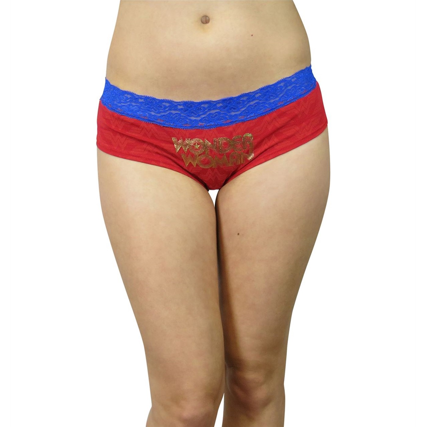 Wonder Woman Golden Logo Women's Panty, Red
