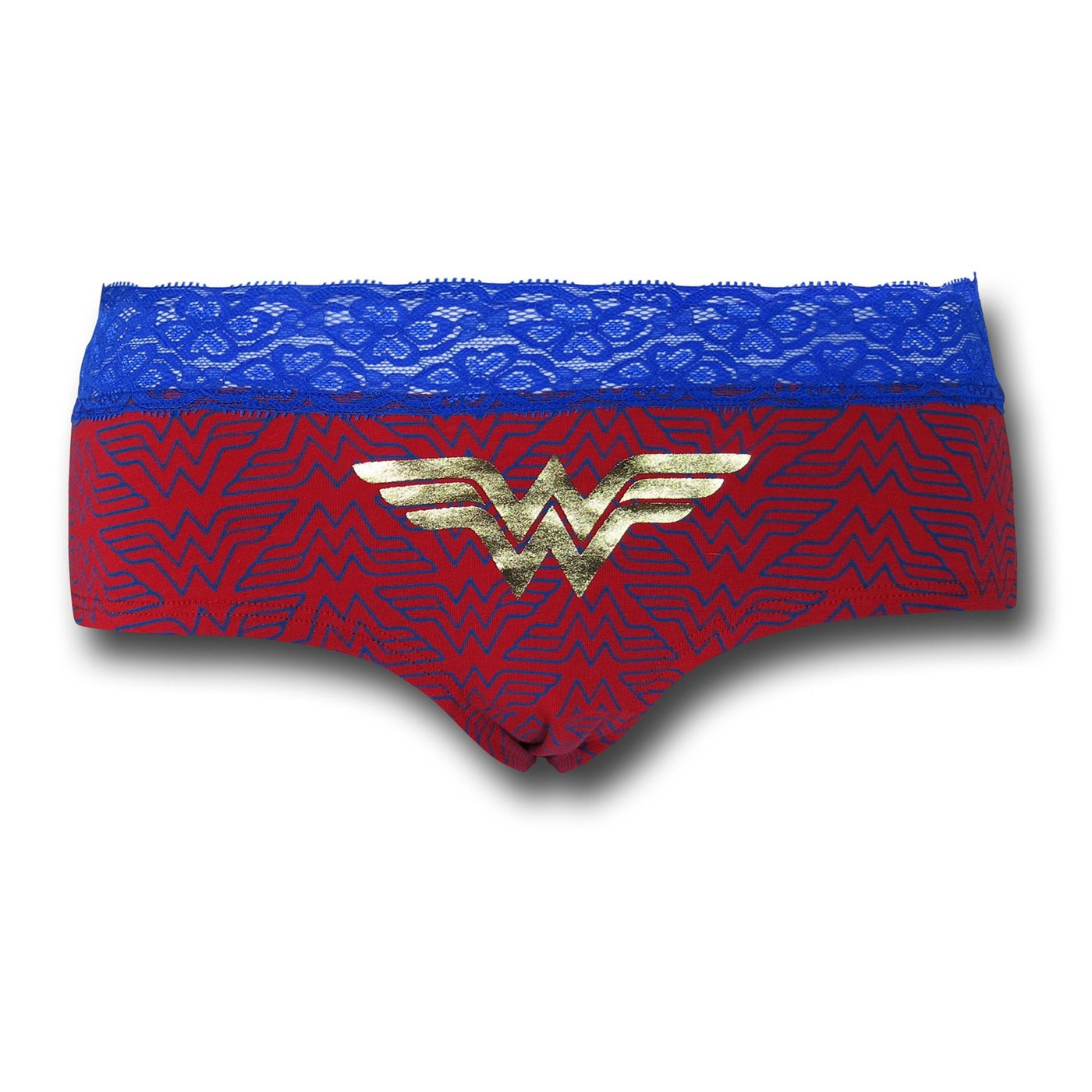 Wonder Woman Lace/Foil Women's Panty, Red
