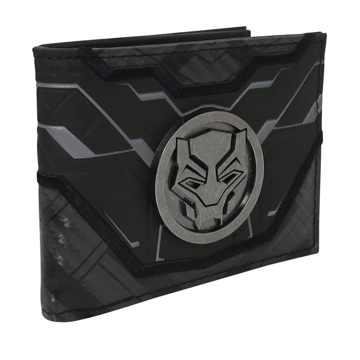 Black Panther Movie Symbol Carbon Fiber Bi-Fold Wallet, Black