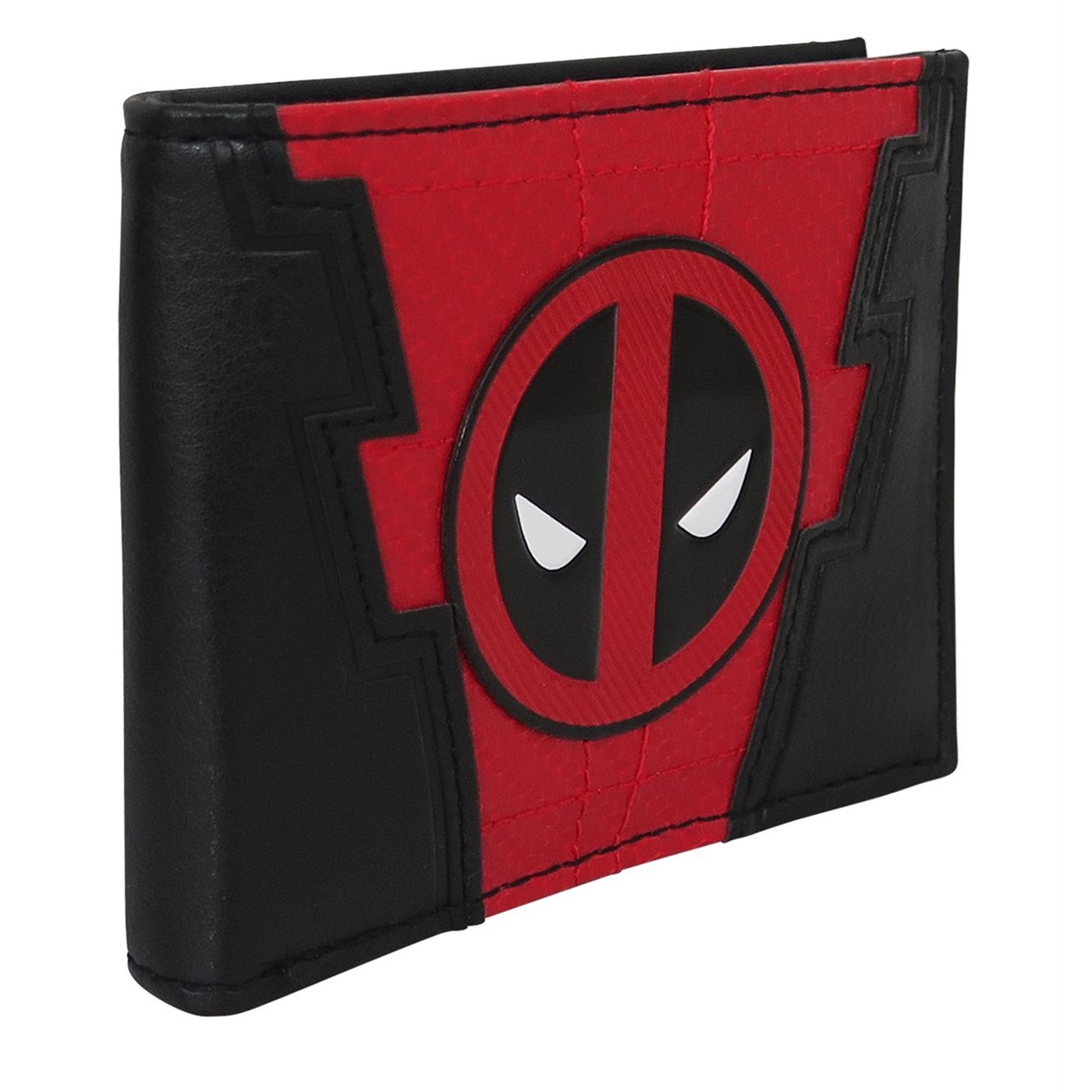 Deadpool Chrome Weld Patch Men's Bi-Fold Wallet, Red
