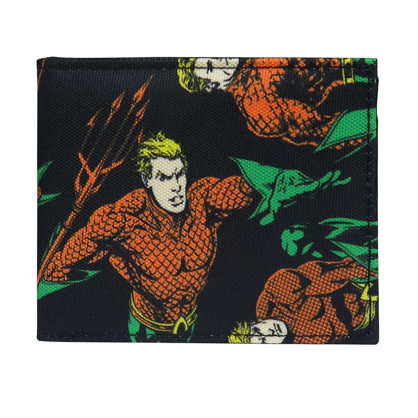 Aquaman Images Bi-Fold Wallet, Orange