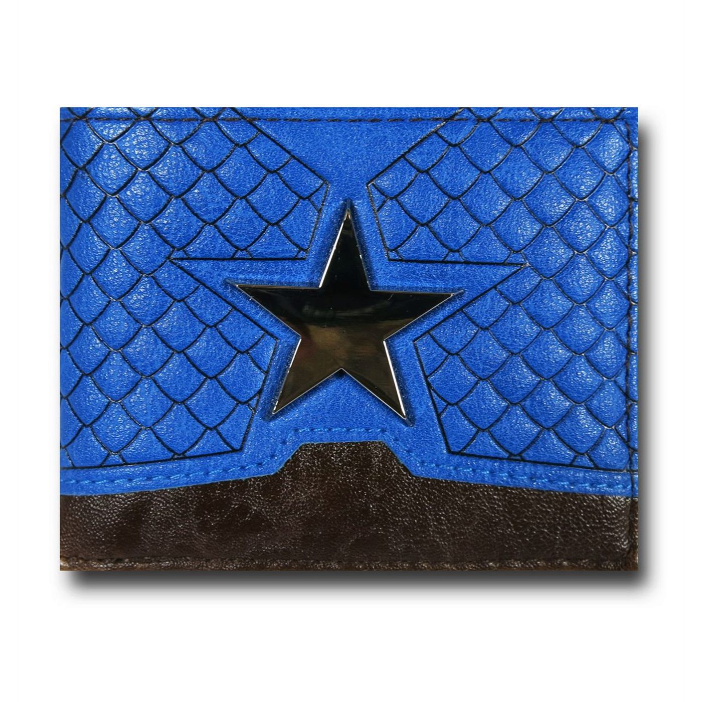 Captain America Suit-Up Men's Bi-Fold Wallet, Blue