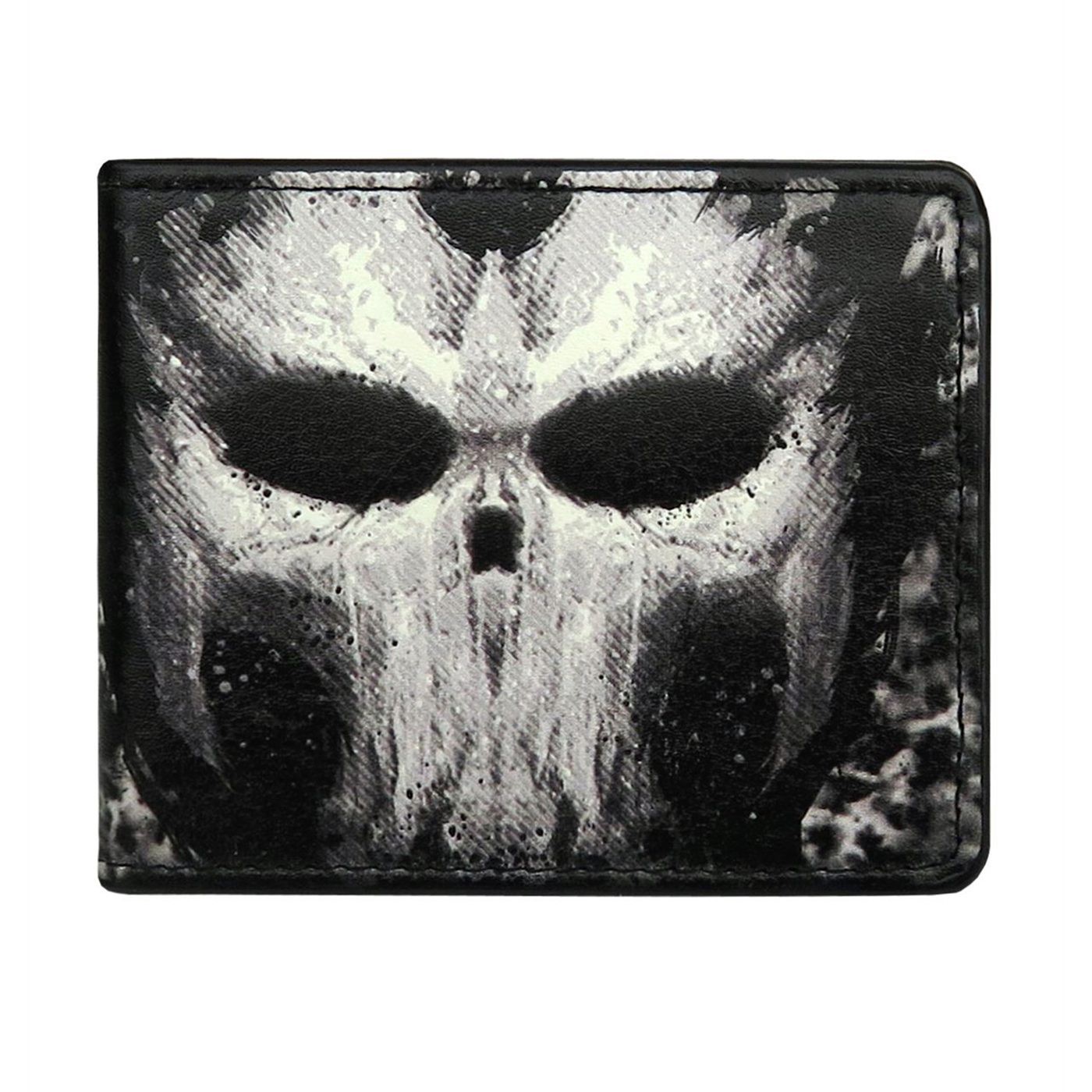 Crossbones Close-Up Bi-Fold Wallet, Black