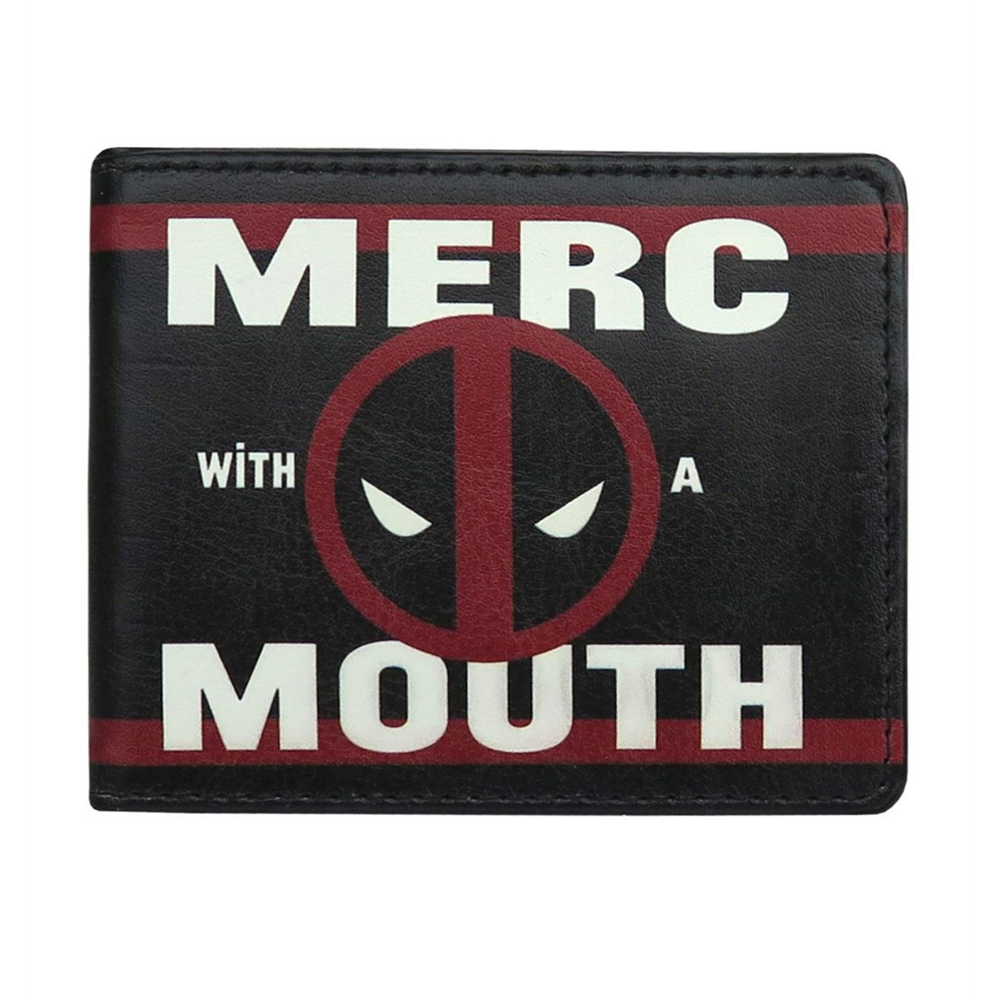 Deadpool Merc with a Mouth Bi-Fold Wallet, Black