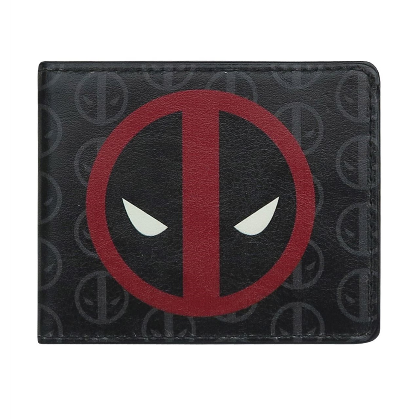 Deadpool Symbols All-Over Print Bi-Fold Wallet, Black