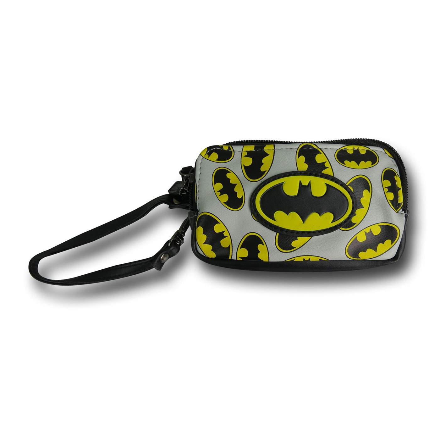 Batman Symbols Double Zip Wallet, Grey