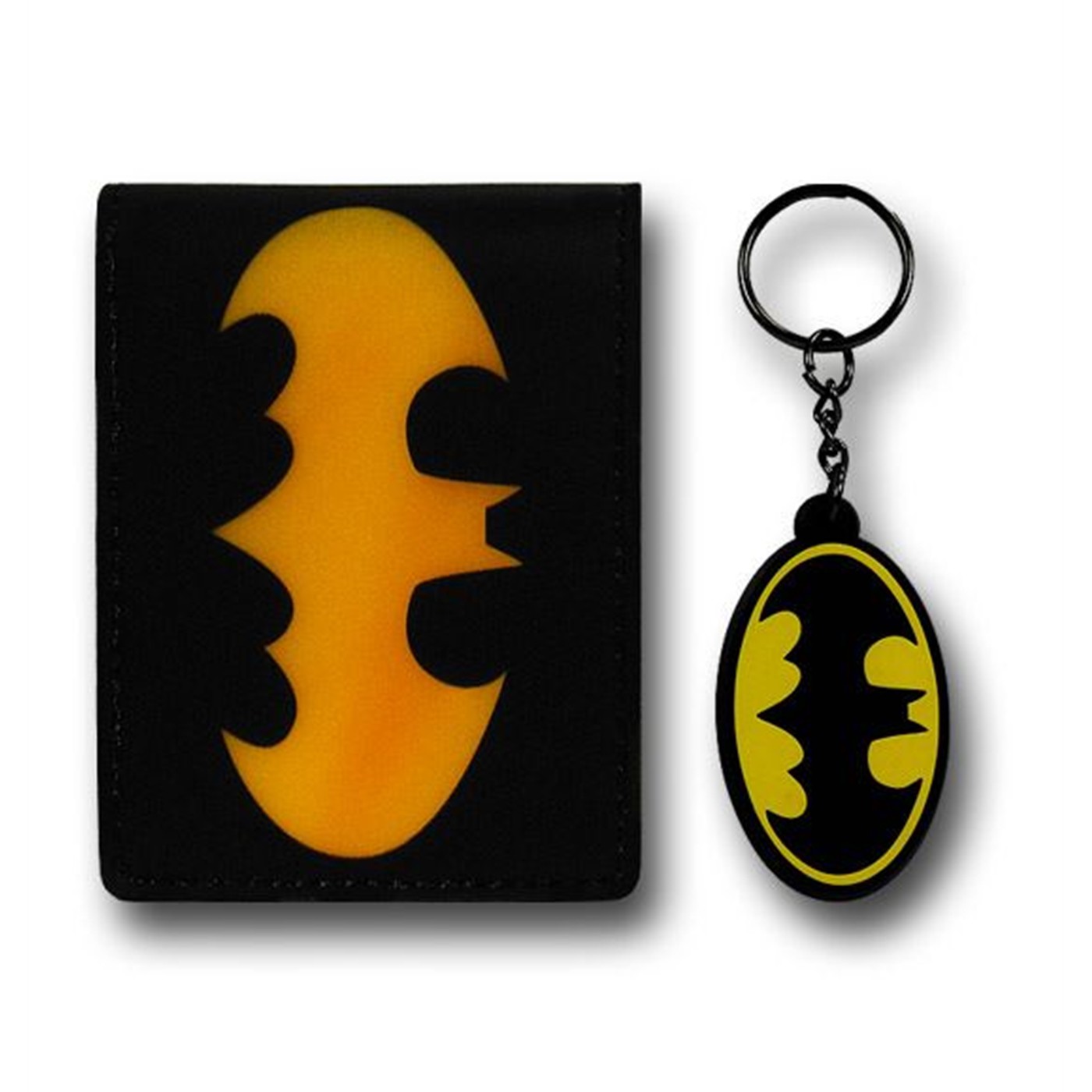 Batman Fat-Free Wallet With Keychain, Black