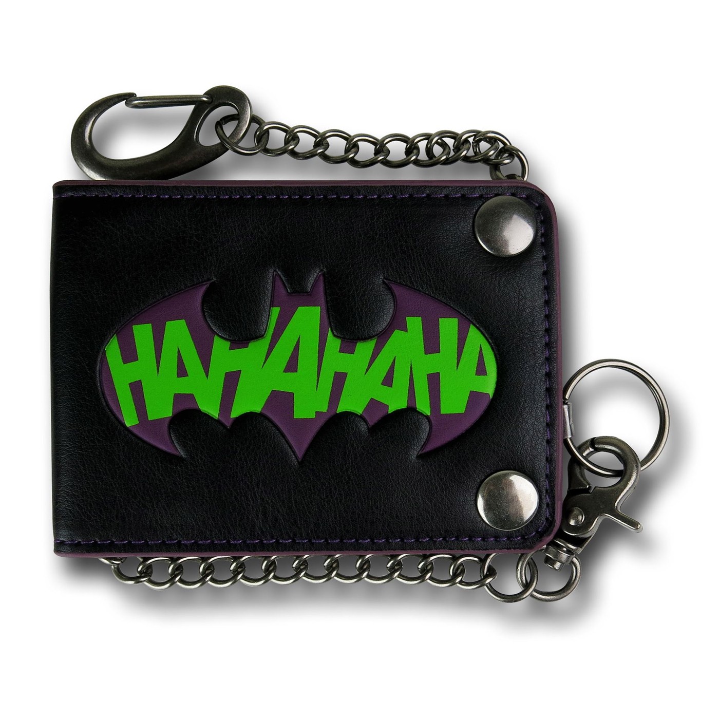 Batman Joker Snap Chain Wallet, Black
