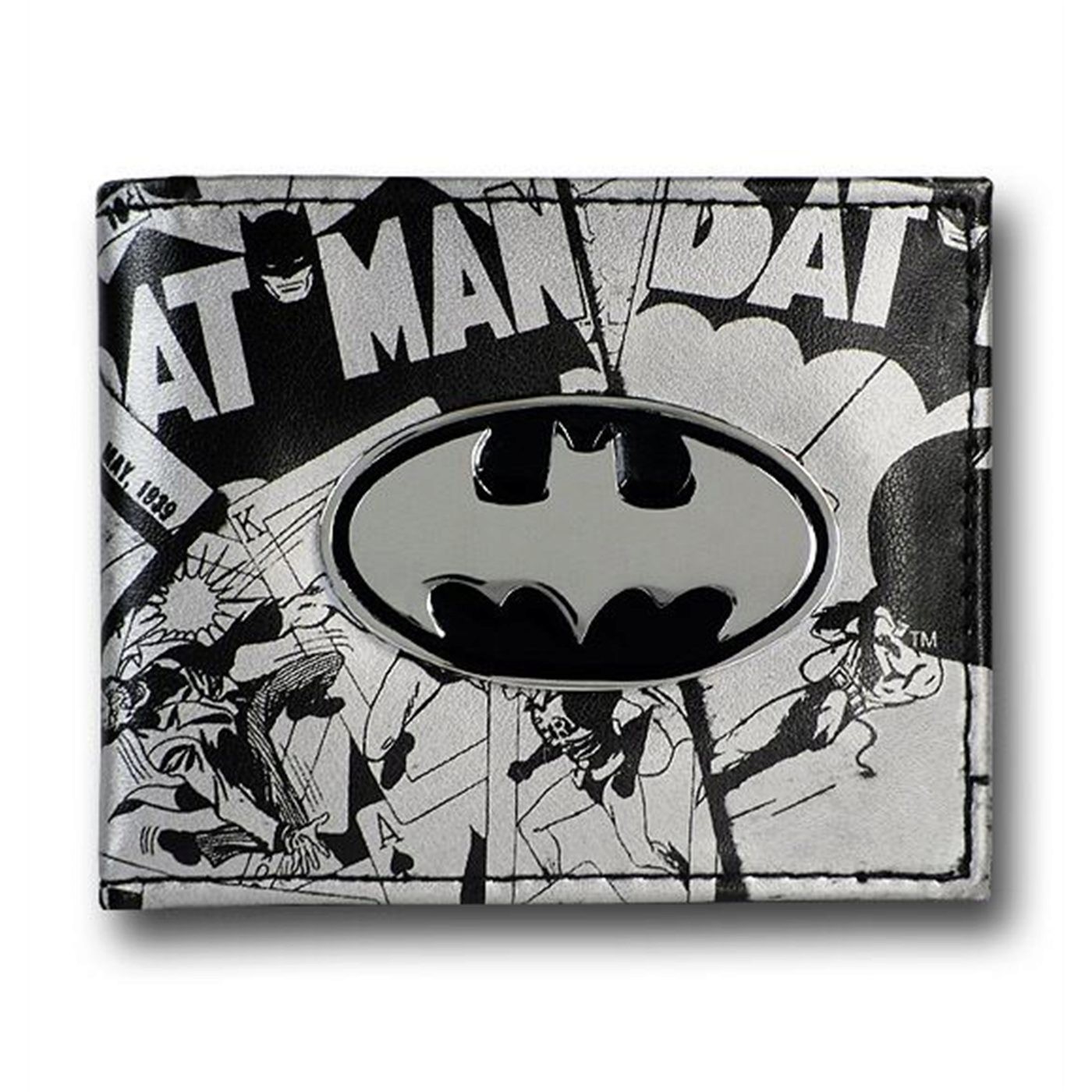 Batman Metal Symbol Vintage Print Wallet