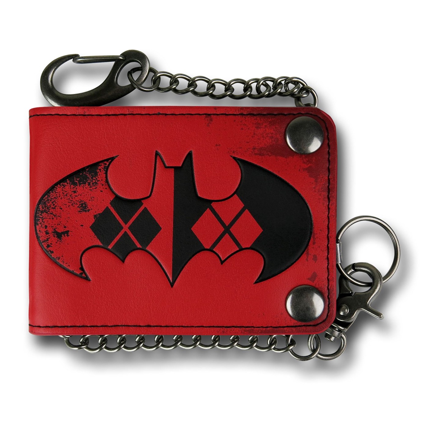 Batman Harley Quinn Snap Chain Wallet, Red
