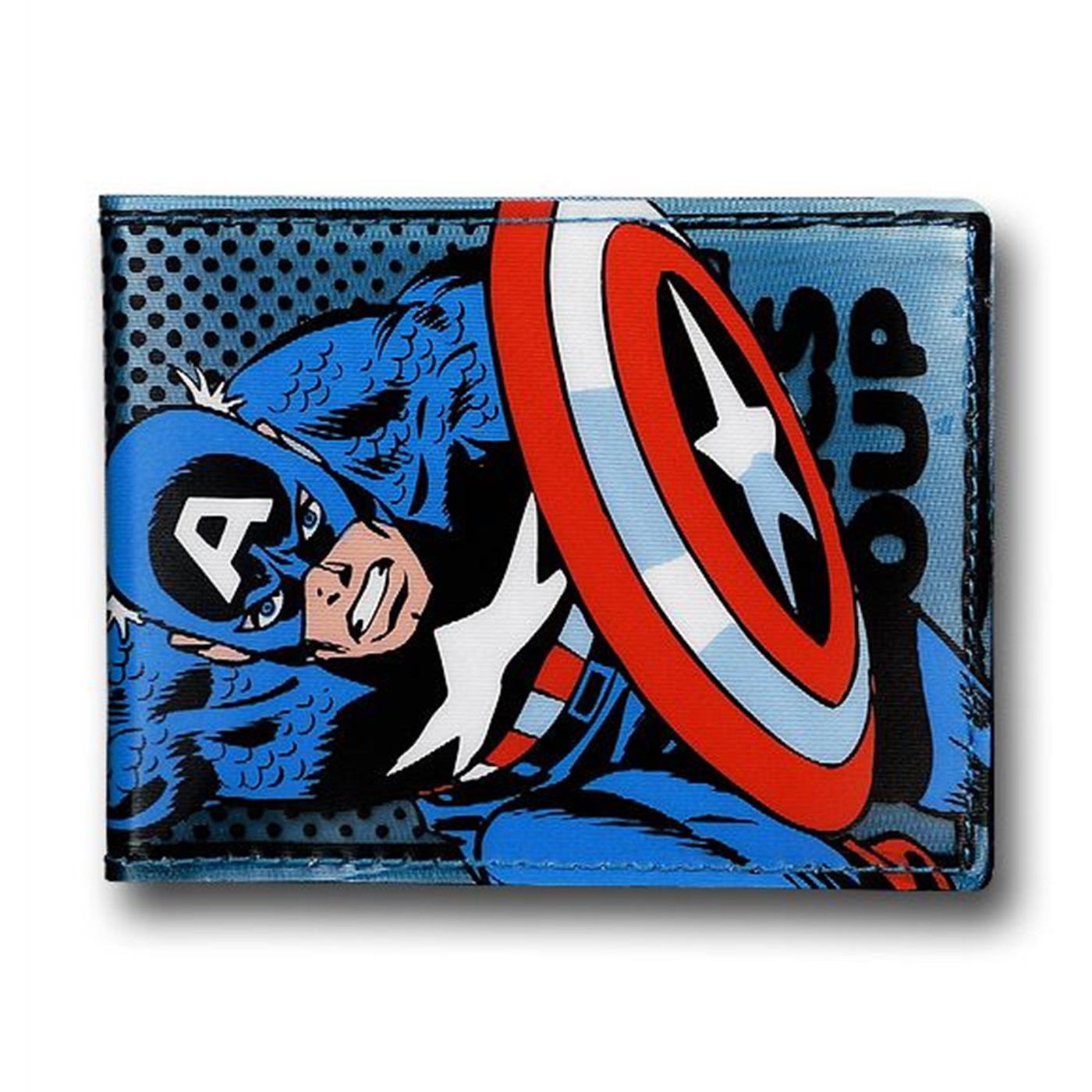 Captain America See-Thru Fat Free Wallet, Blue