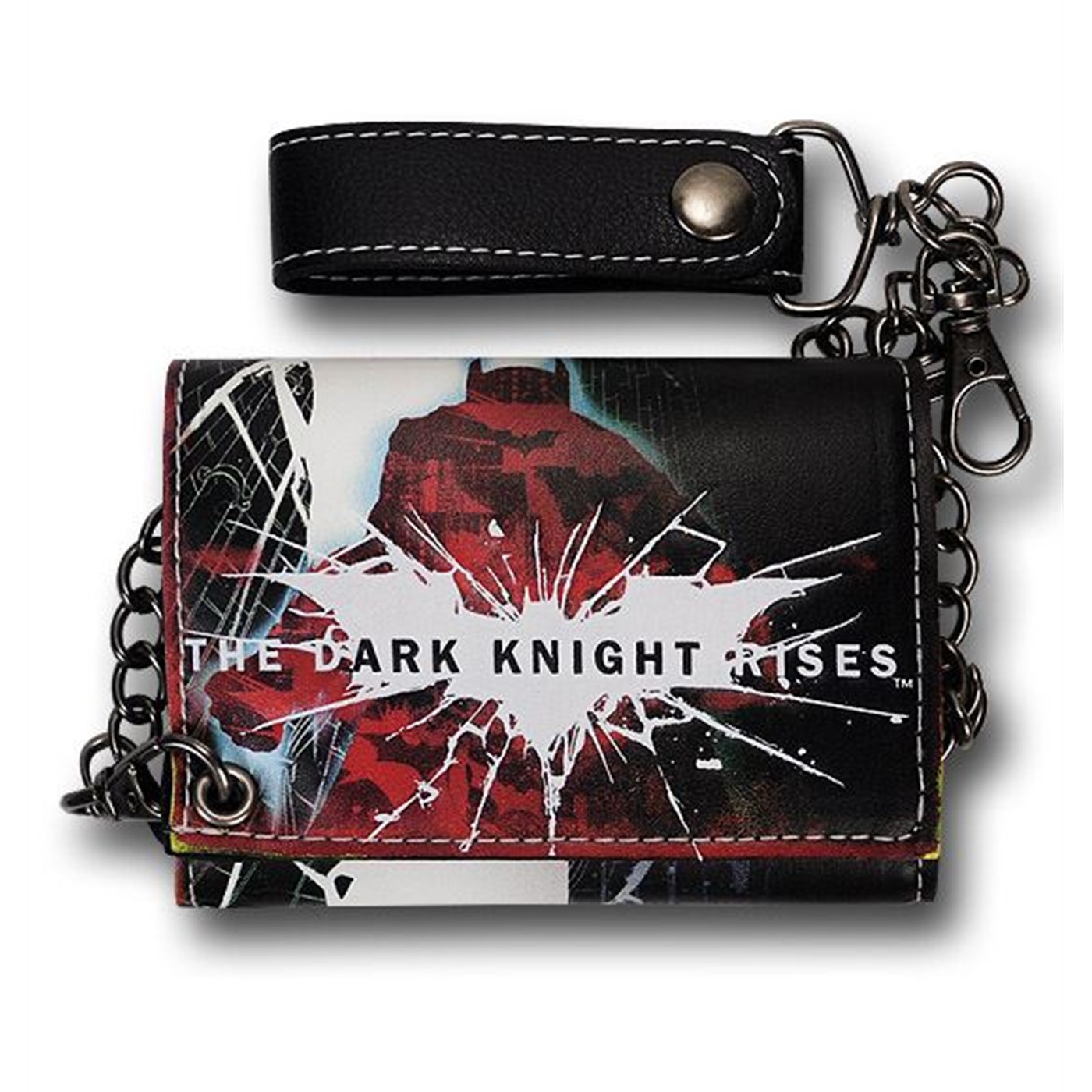 Dark Knight Rises Black & Red Chain Wallet, Black