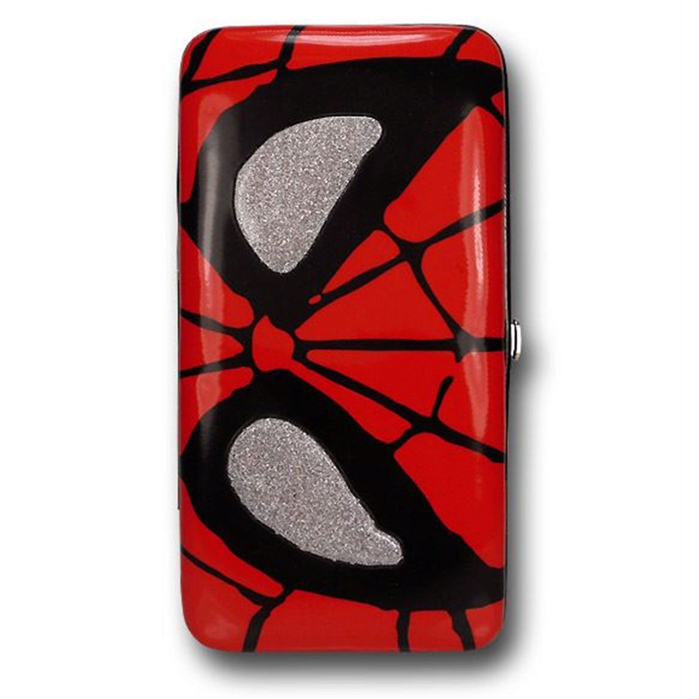 Spiderman Eyes Hinged Ladies Wallet, Red